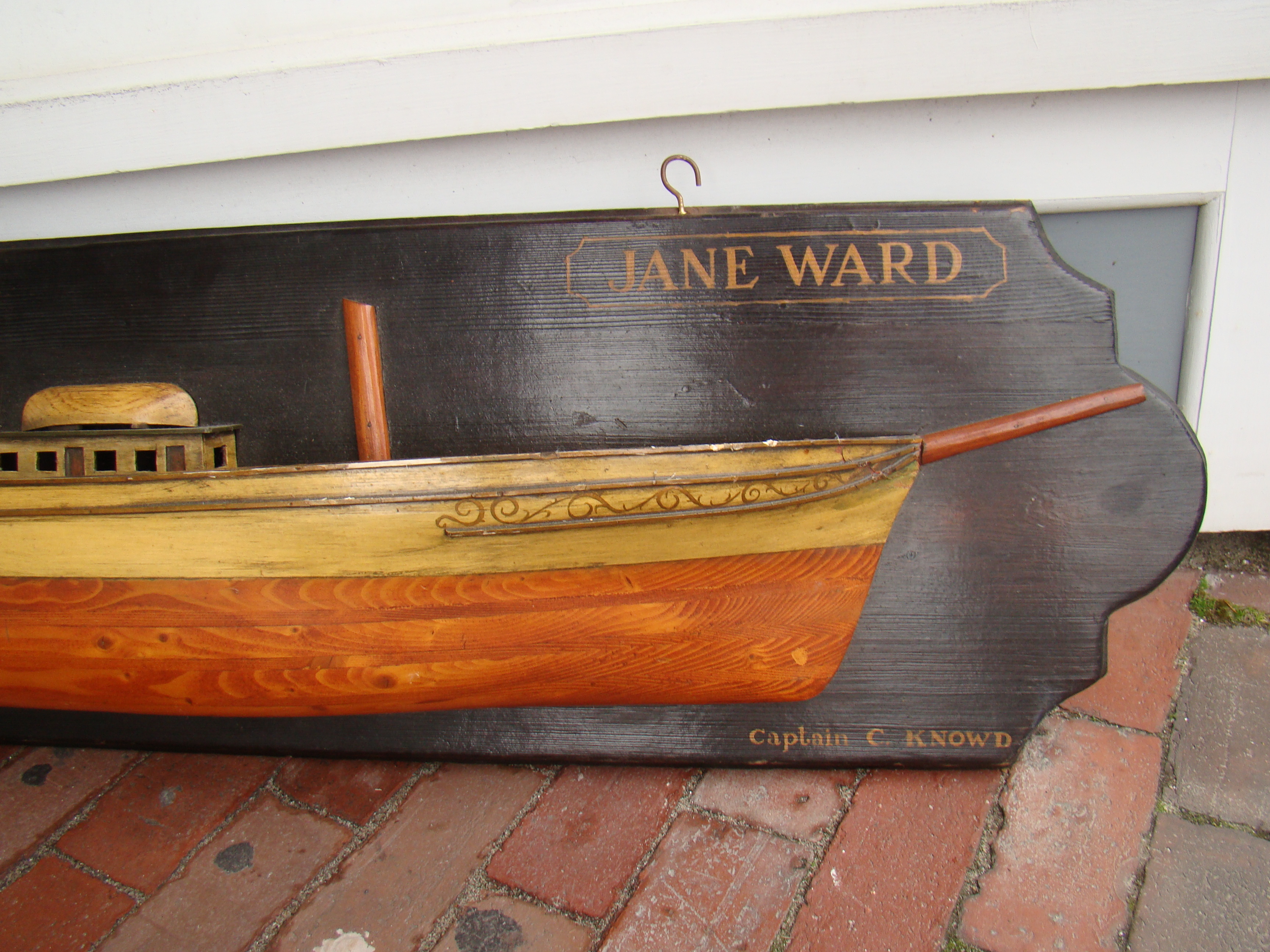 A fine vintage half hull model of the British Clipper Ship Jane Ward built in London in 1863