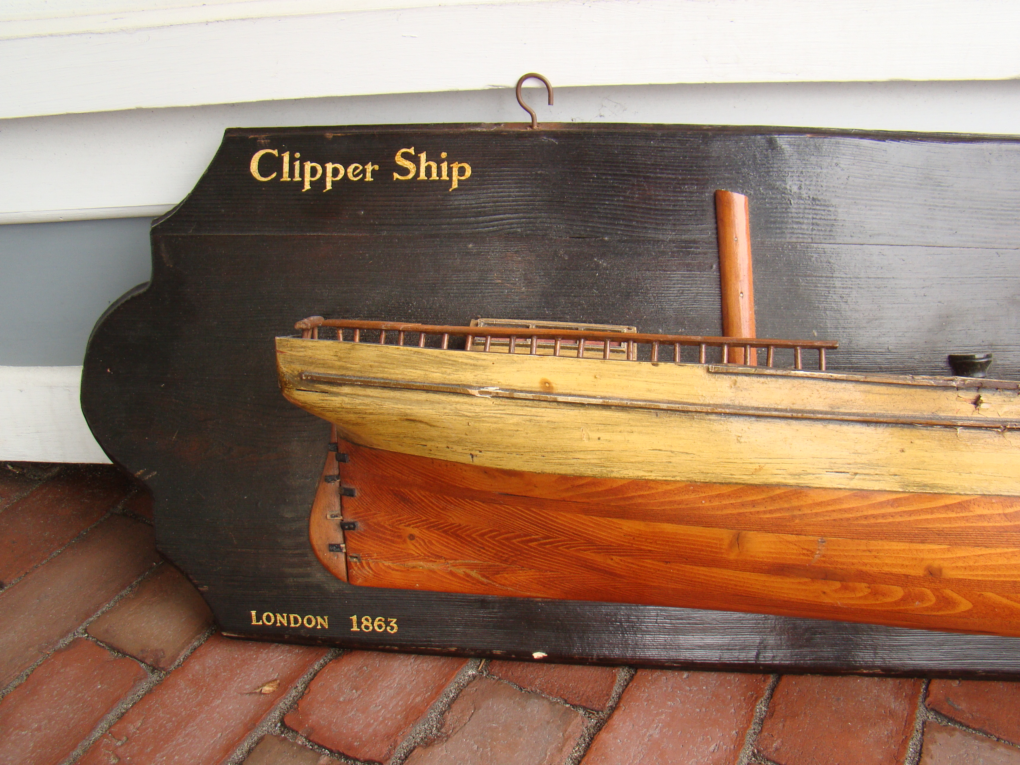 A fine vintage half hull model of the British Clipper Ship Jane Ward built in London in 1863 — image 3