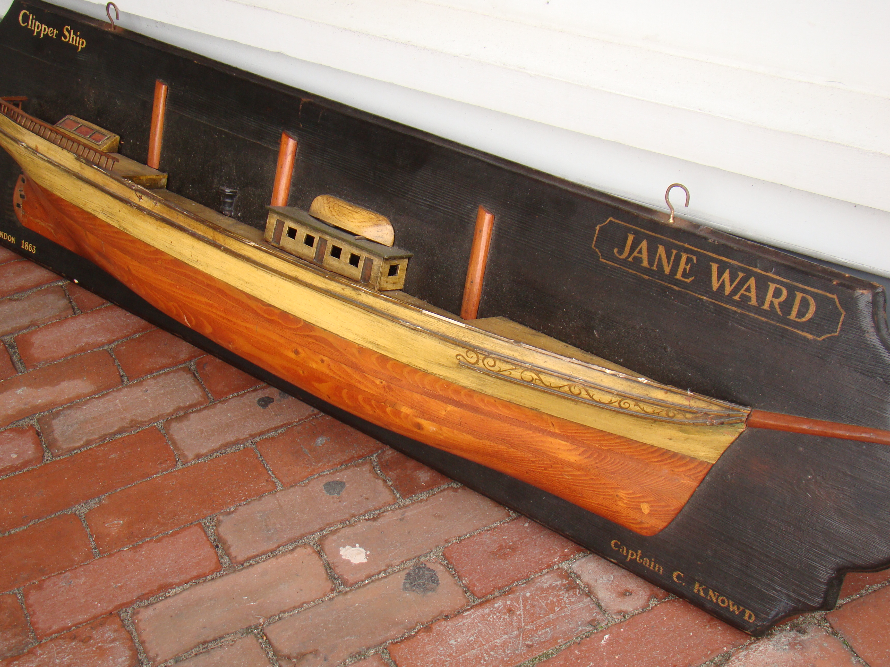 A fine vintage half hull model of the British Clipper Ship Jane Ward built in London in 1863 — image 5