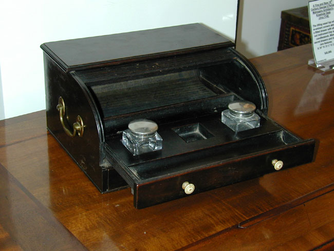 Fine and rare miniature roll-top writing box circa 1850 — image 2