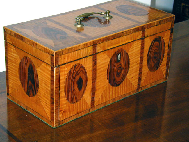 18th Century English Inlaid Tea Caddy Box