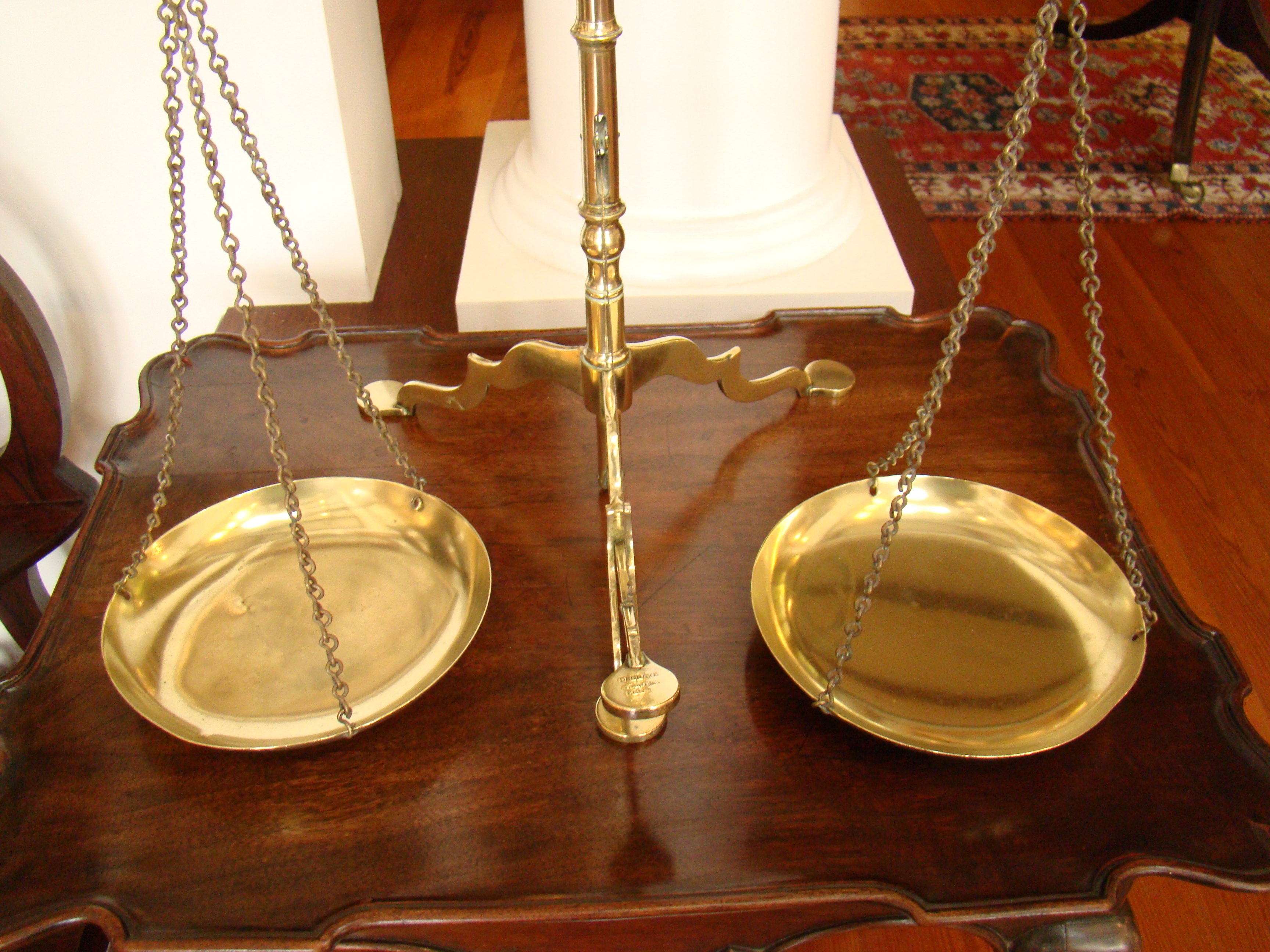 A fine set of English 'banker's' scales made by Short & Co., London, circa 1830 — image 3