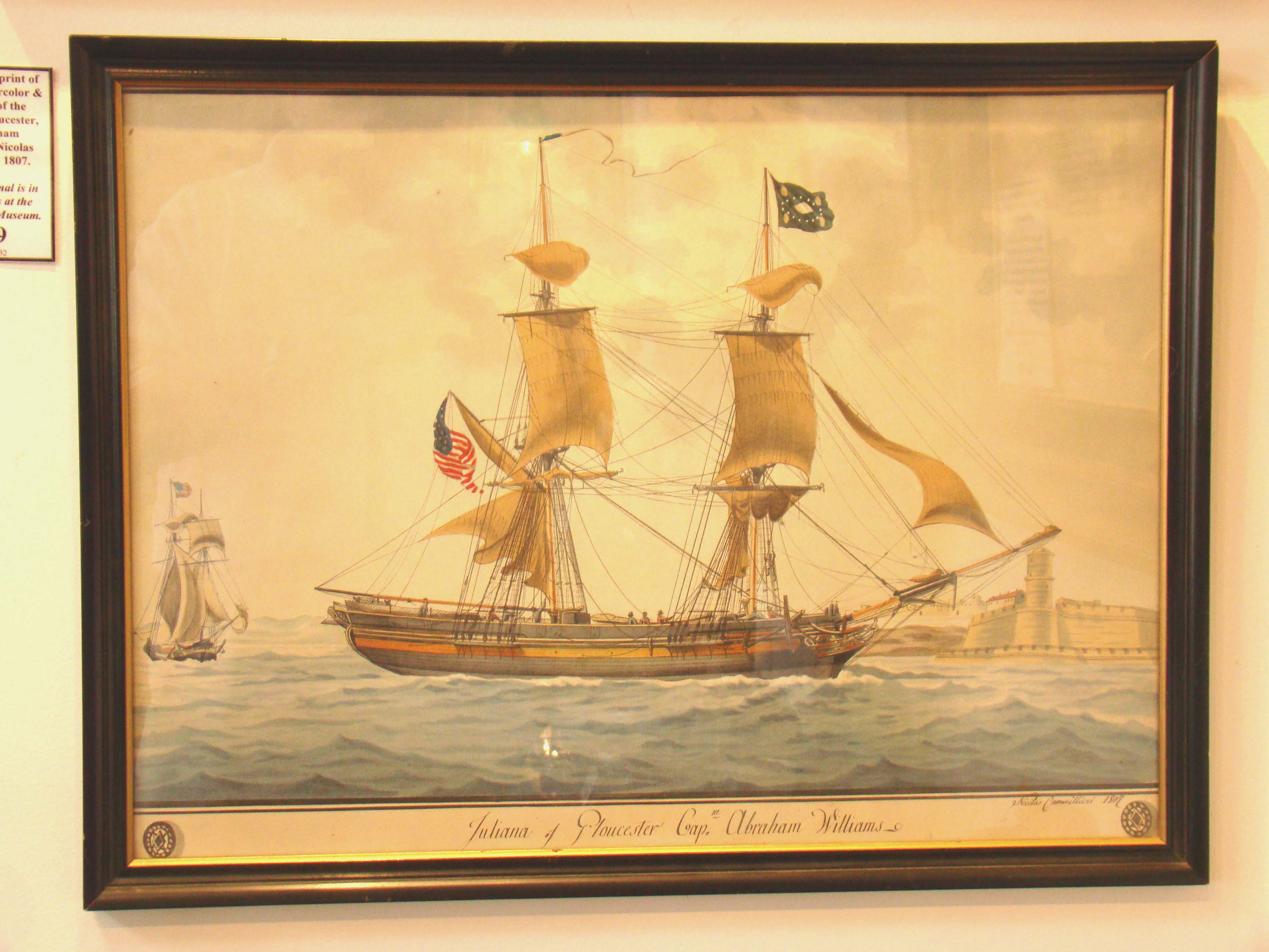 A fine reprint of the painting of the "Juliana of Gloucester" by Nicolas Cammilieri in 1807.