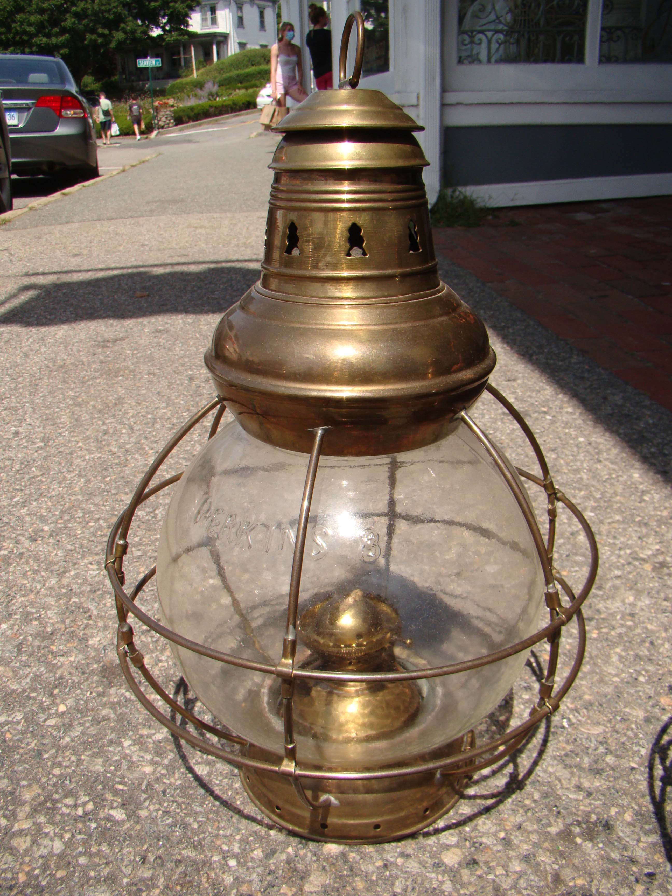 A fine pair of onion shape Marine Lanterns made by the Perkins Marine Lamp company circa 1900 — image 2