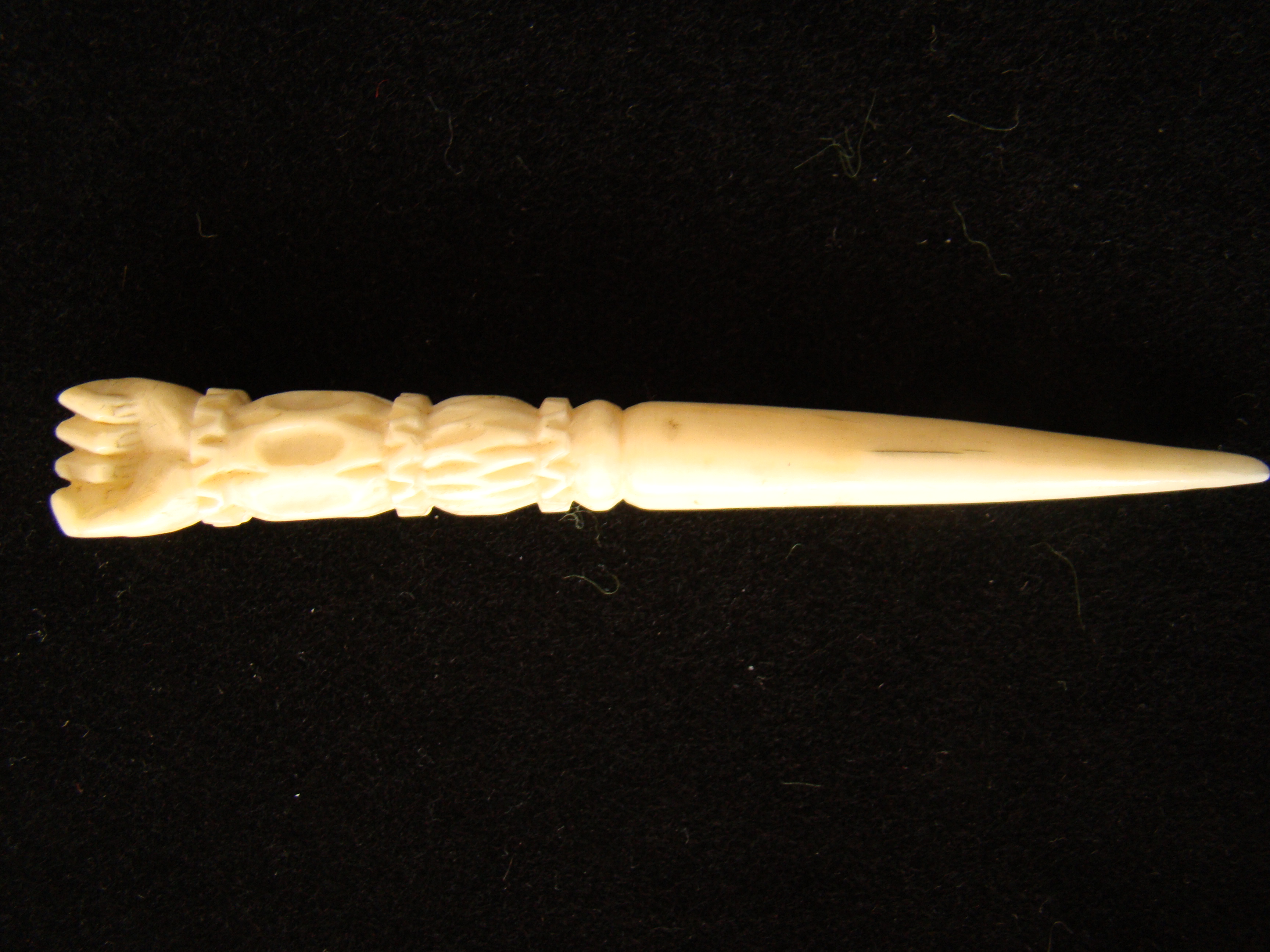 A fine and elaborately carved whale ivory bodkin circa 1850 — image 2