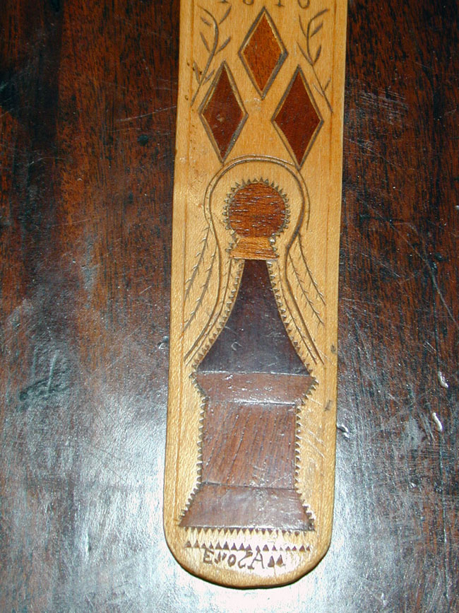 AnAmerican Inlaid Folkart Corset Busk Dated 1846 — image 3