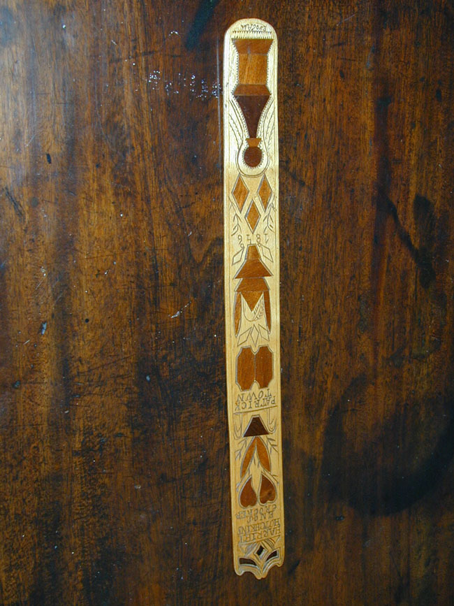 AnAmerican Inlaid Folkart Corset Busk Dated 1846 — image 4
