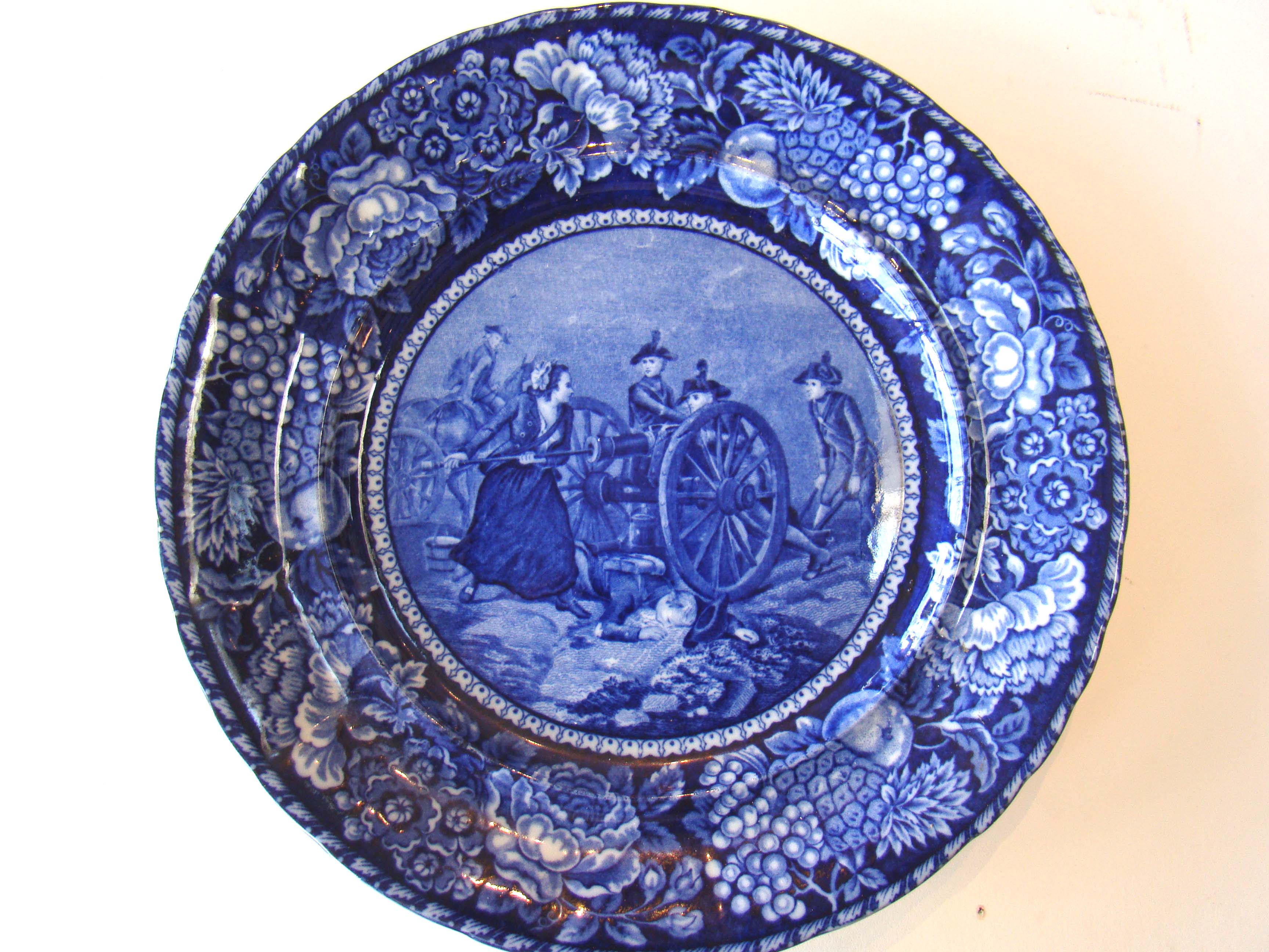 "Molly Pitcher at the Battle of Monmouth June 28, 1778" historical plate made in 1905
