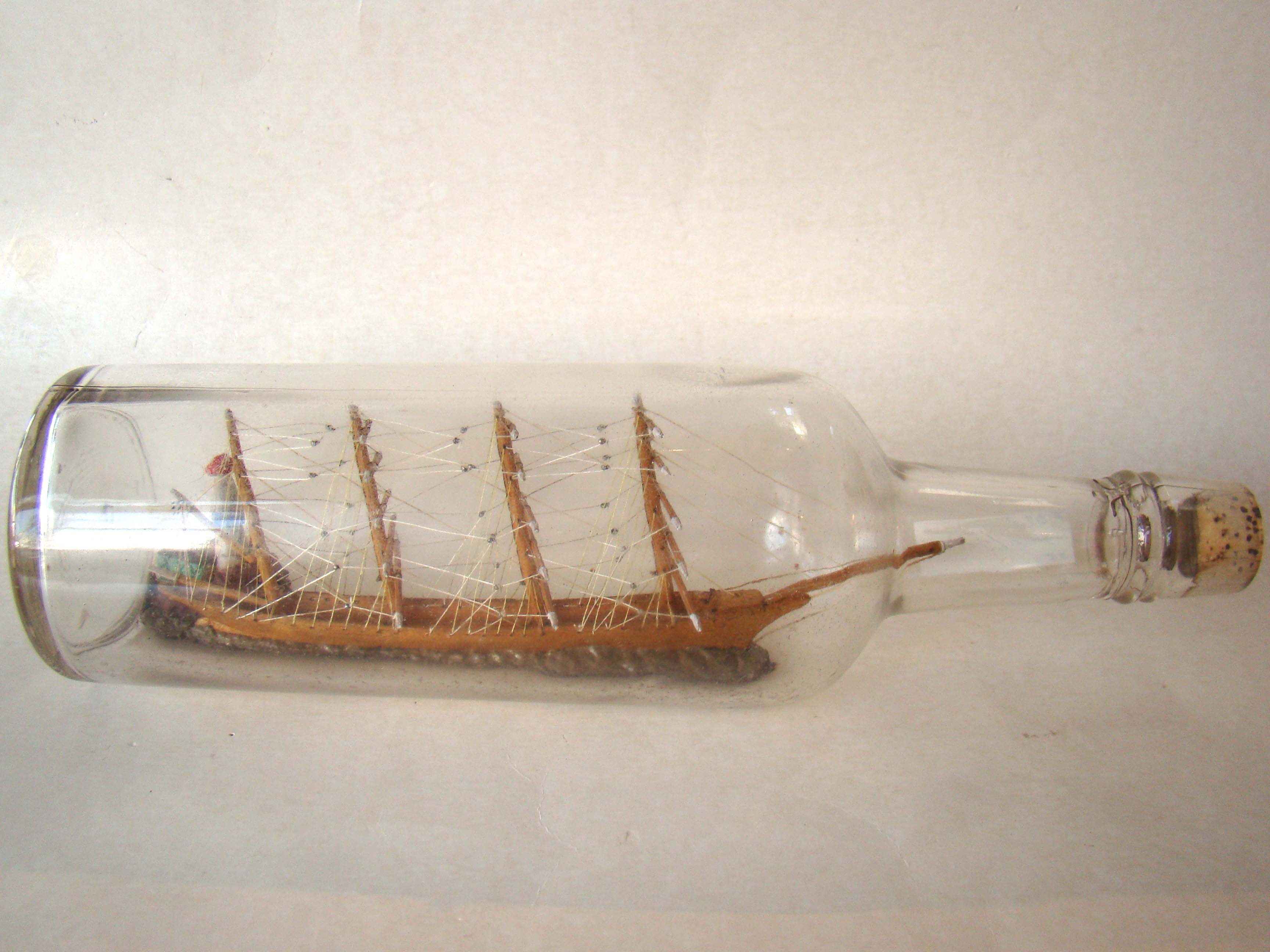 A fine vintage four-masted ship-in-a bottle circa 1930 — image 2