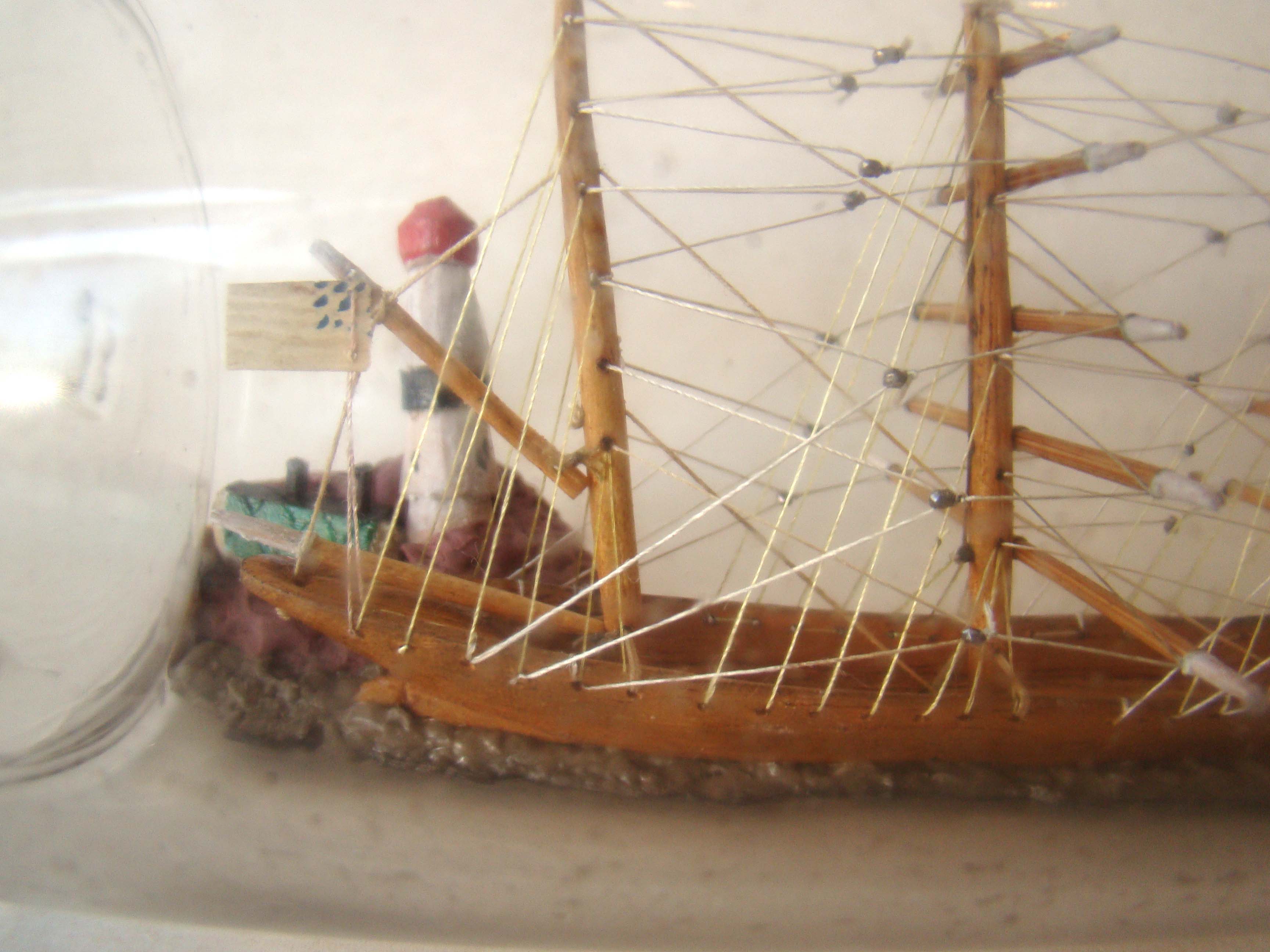 A fine vintage four-masted ship-in-a bottle circa 1930 — image 3