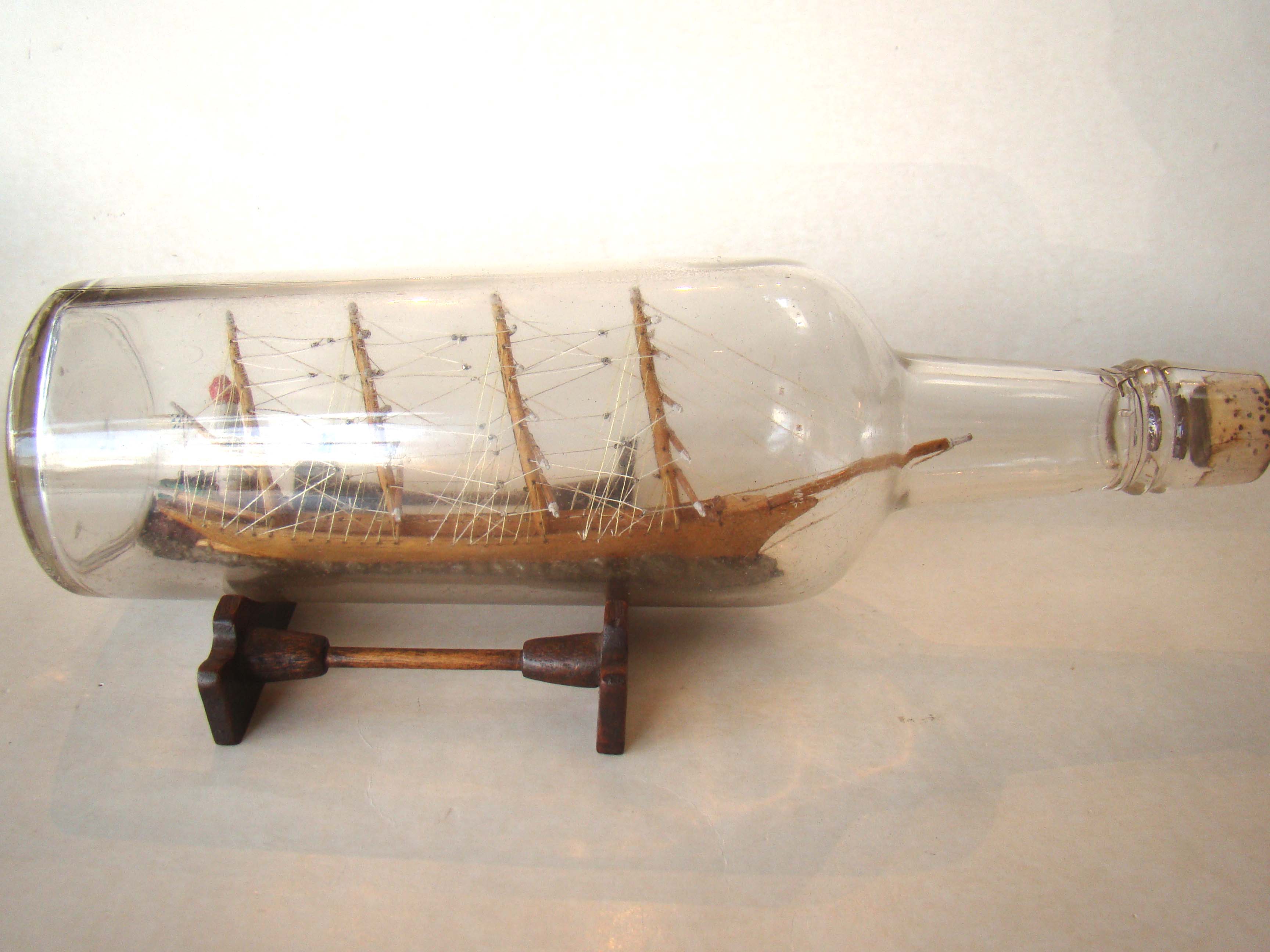 A fine vintage four-masted ship-in-a bottle circa 1930 — image 4