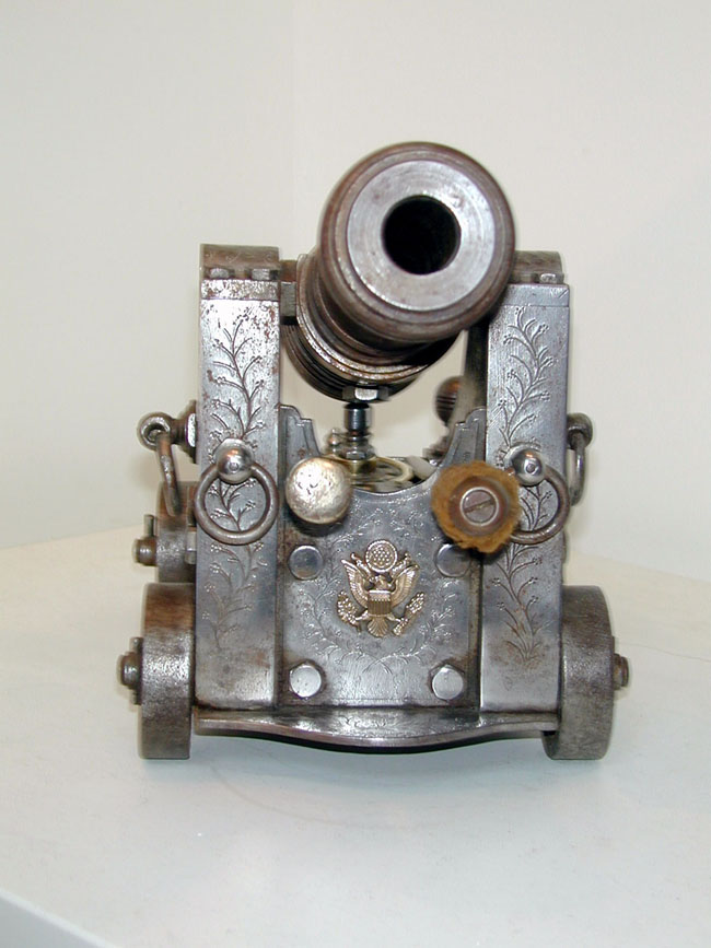 Unusual and Fine 19th Century Steel Engraved Cannon — image 2