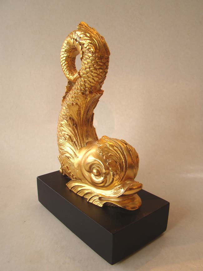 A fine pair of contemporary gilt brass sea serpent bookends — image 2