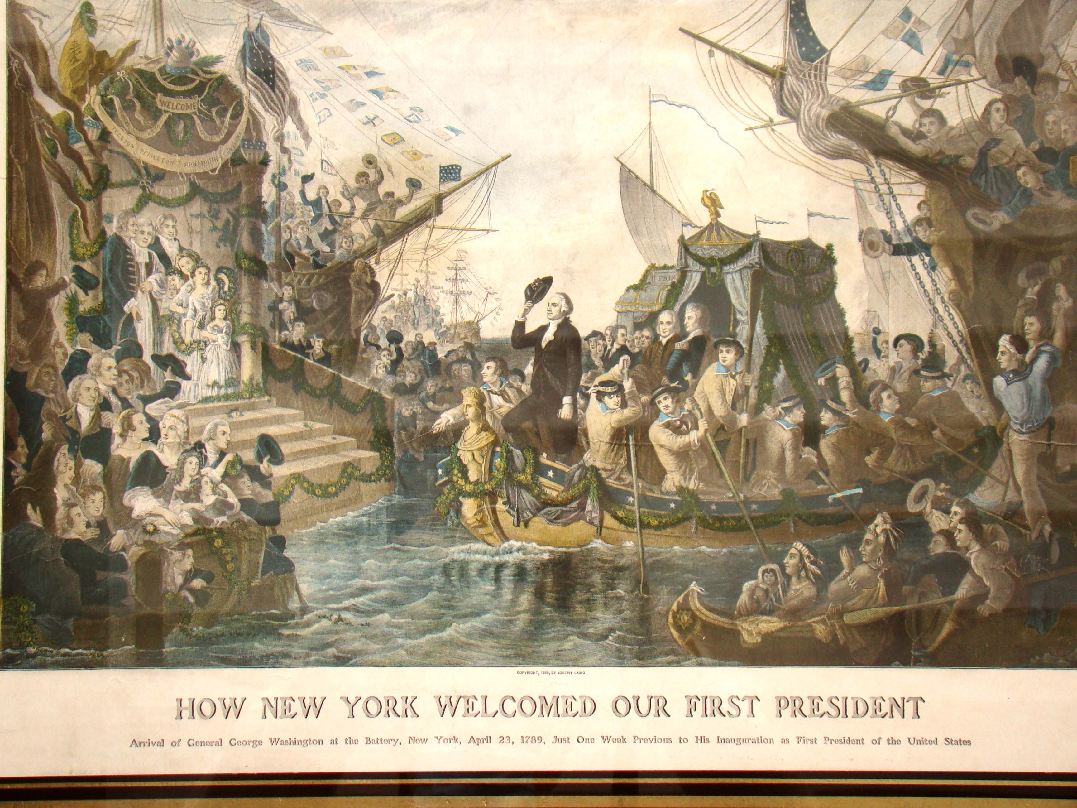 "How New York Welcomed Our first President" printed in 1888