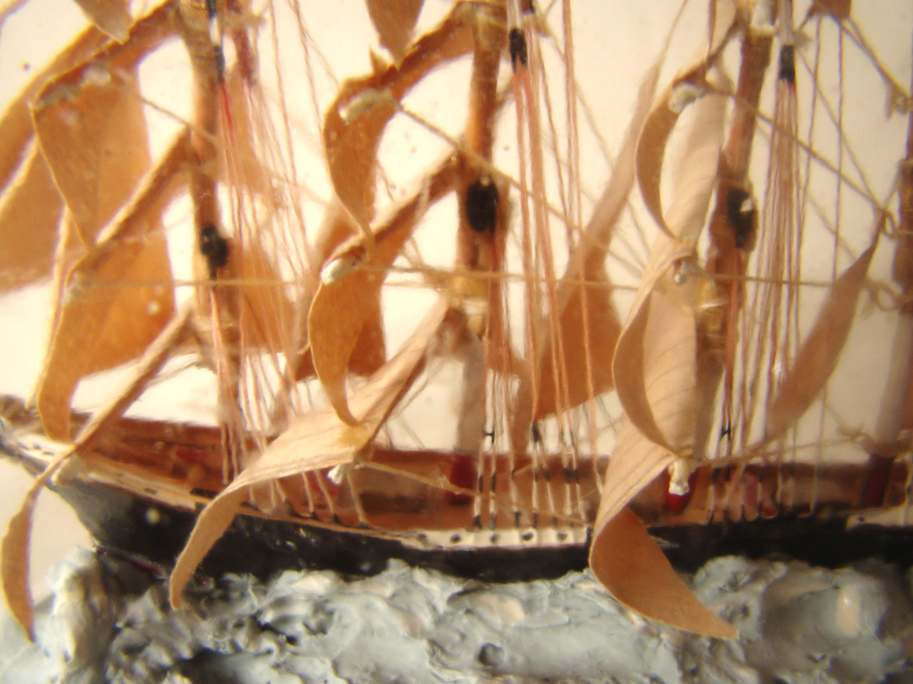 An extremely well detailed vintage ship-in- bottle circa 1940 — image 4