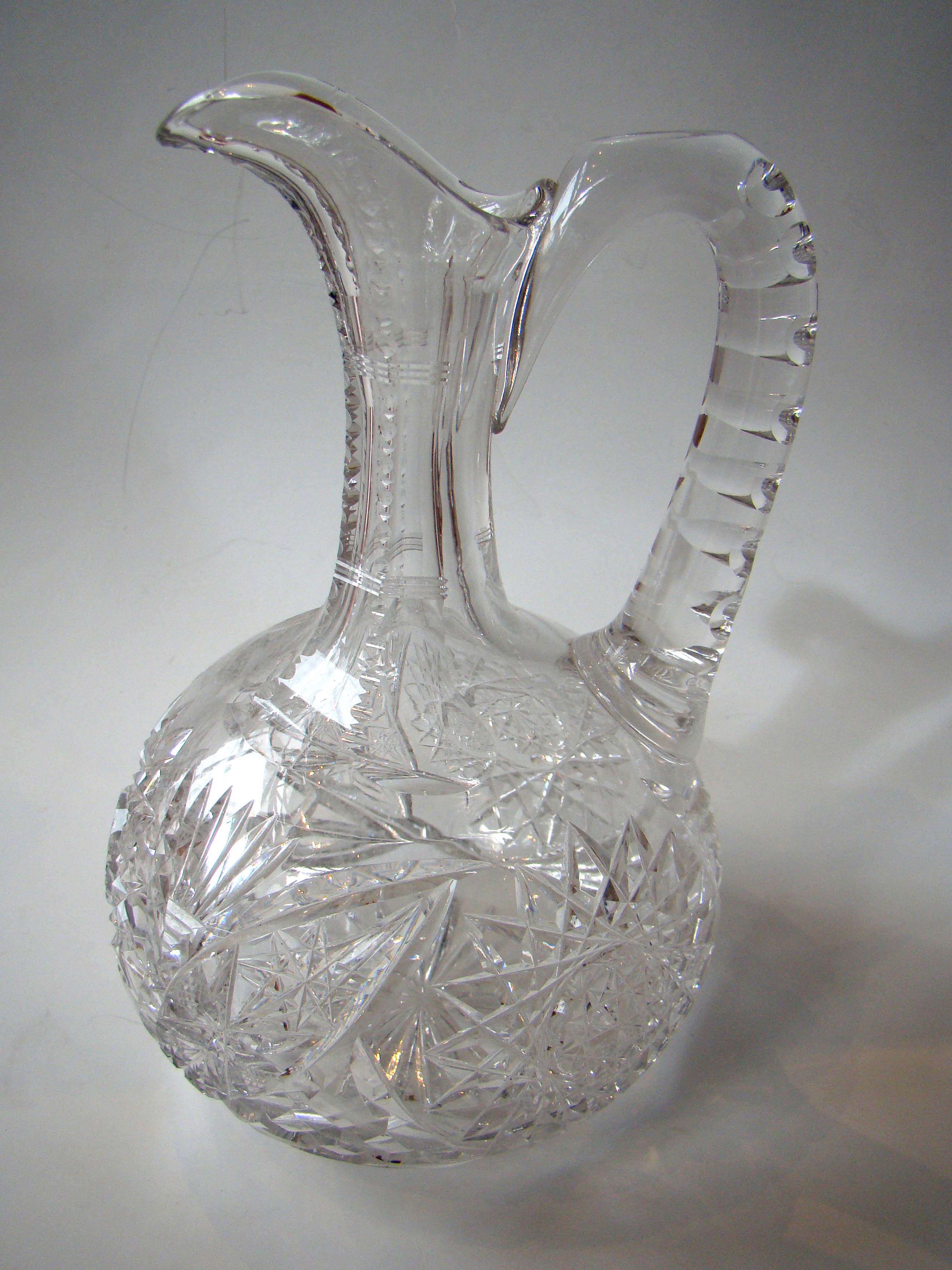 A very fine vintage cut crystal pitcher or decanter