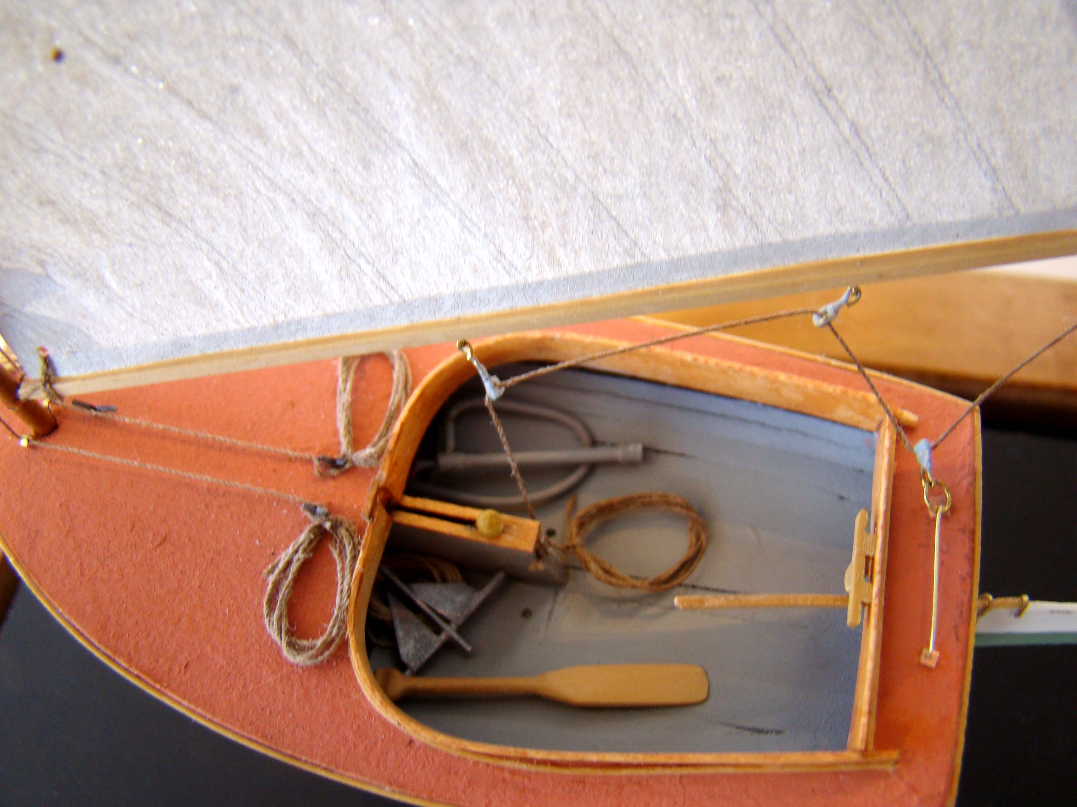 An exceptionally well made scale model of a Beetle Cat Boat circa 1921 — image 5