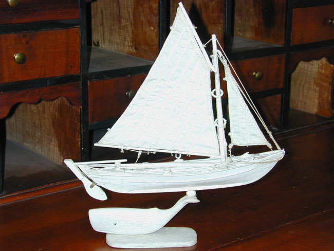 Whalebone Model of a Whaleboat Mounted on a Whale — image 2