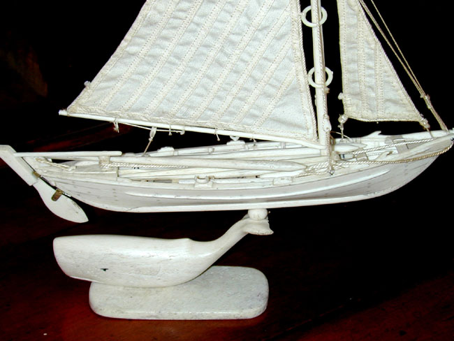 Whalebone Model of a Whaleboat Mounted on a Whale — image 3