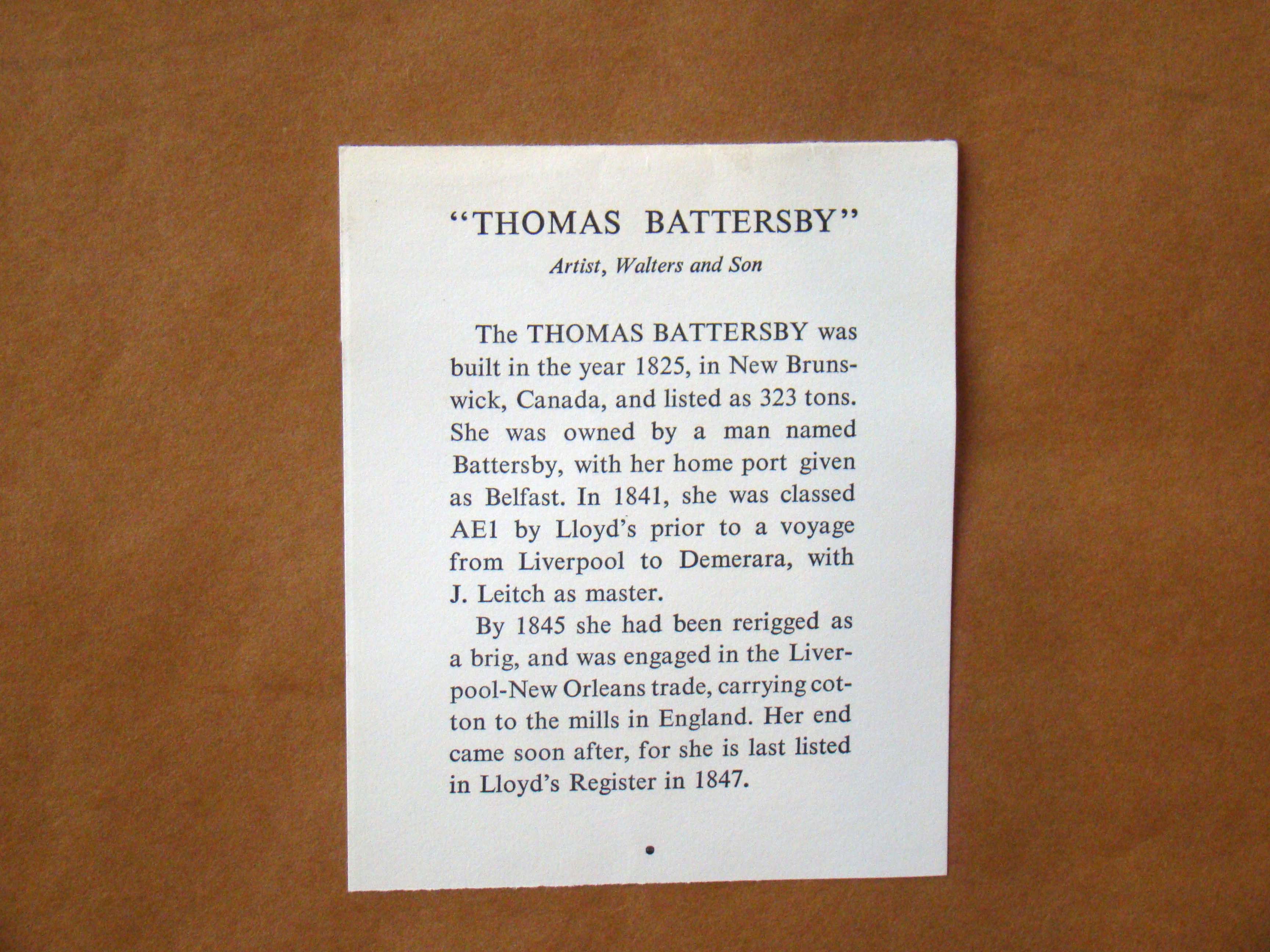 A print of the Brig "Thomas Battersby" built in 1825 and lost at sea in 1847 — image 3