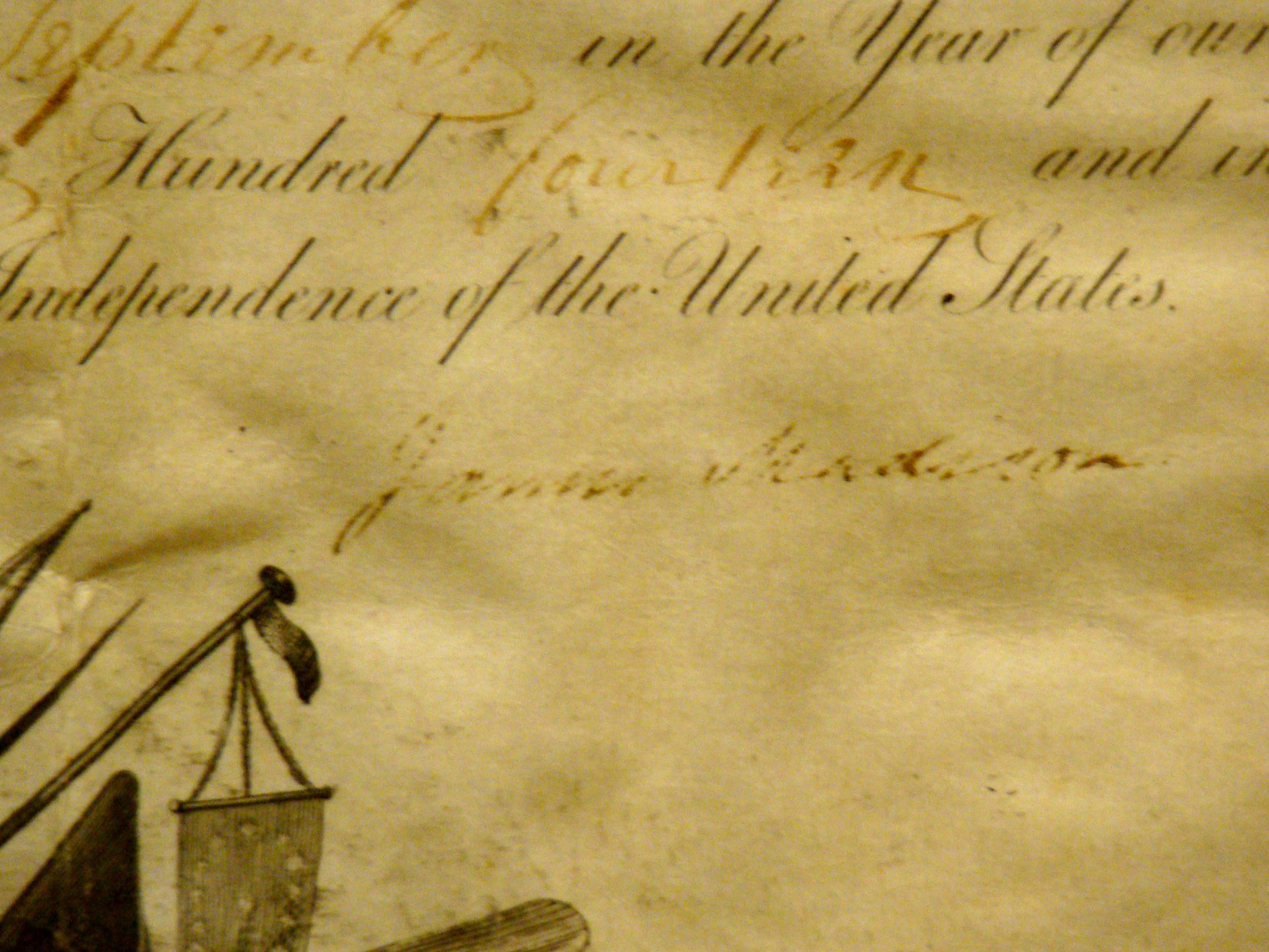An HISTORICALLY IMPORTANT document signed by President James Madison on September 11, 1814 — image 3