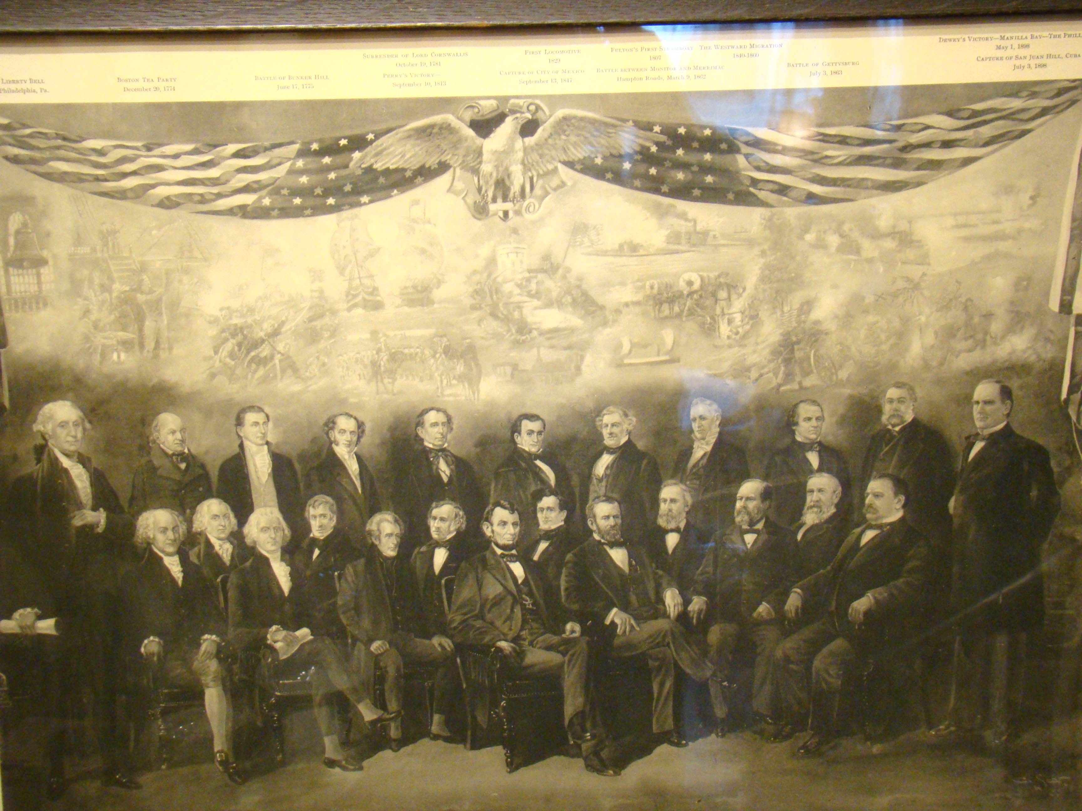 A patriotic lithograph featuring the Presidents of the United States printed in 1901 — image 3