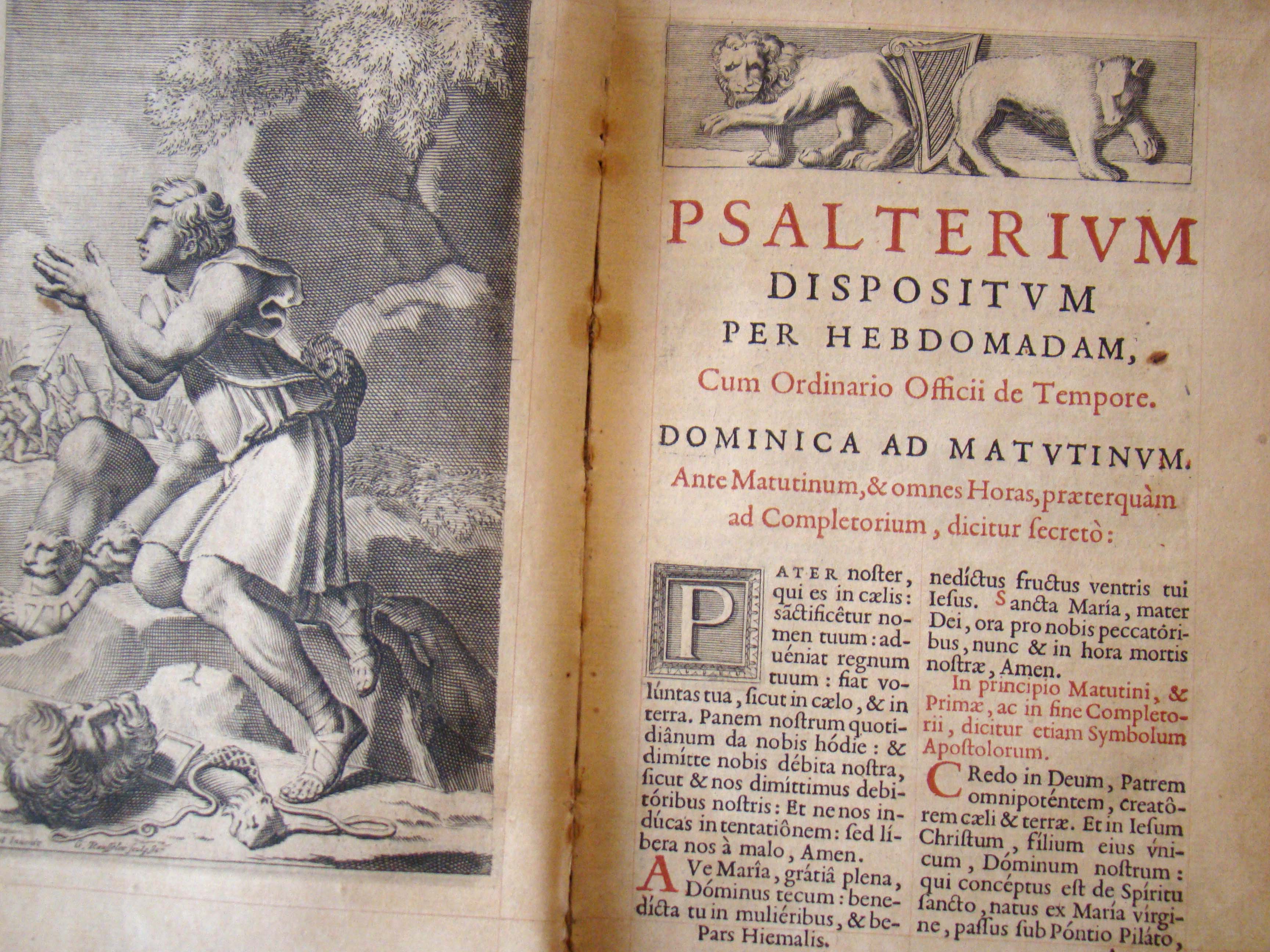 Brevarium Romanum, ex Decreto Sacrosancti Concilii Tridentini Restitutum PII V Pont Max IVSSV Editum et Clementis VIII PARS HIEMALIS printed in 1647 — image 2