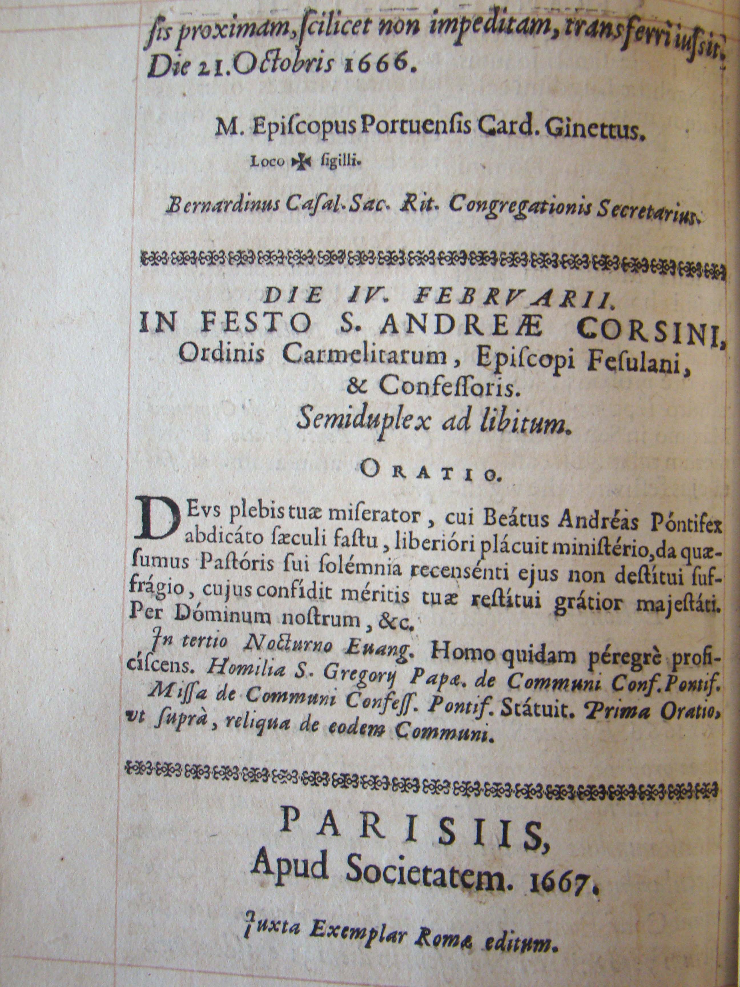 Brevarium Romanum, ex Decreto Sacrosancti Concilii Tridentini Restitutum PII V Pont Max IVSSV Editum et Clementis VIII PARS HIEMALIS printed in 1647 — image 7