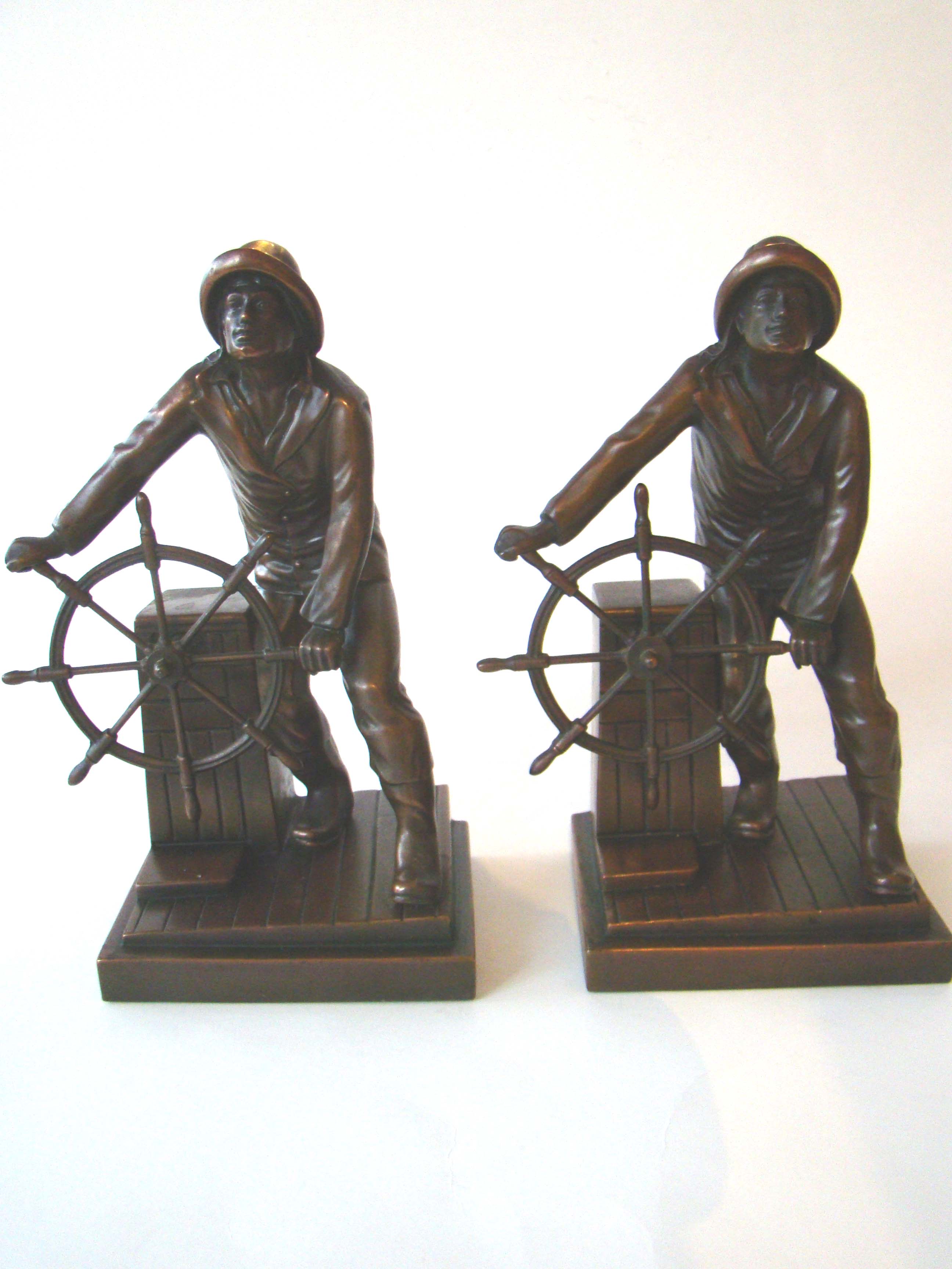 The finest pair of 'Gloucester fisherman' bookends circa 1930 that I have ever seen!! — image 2