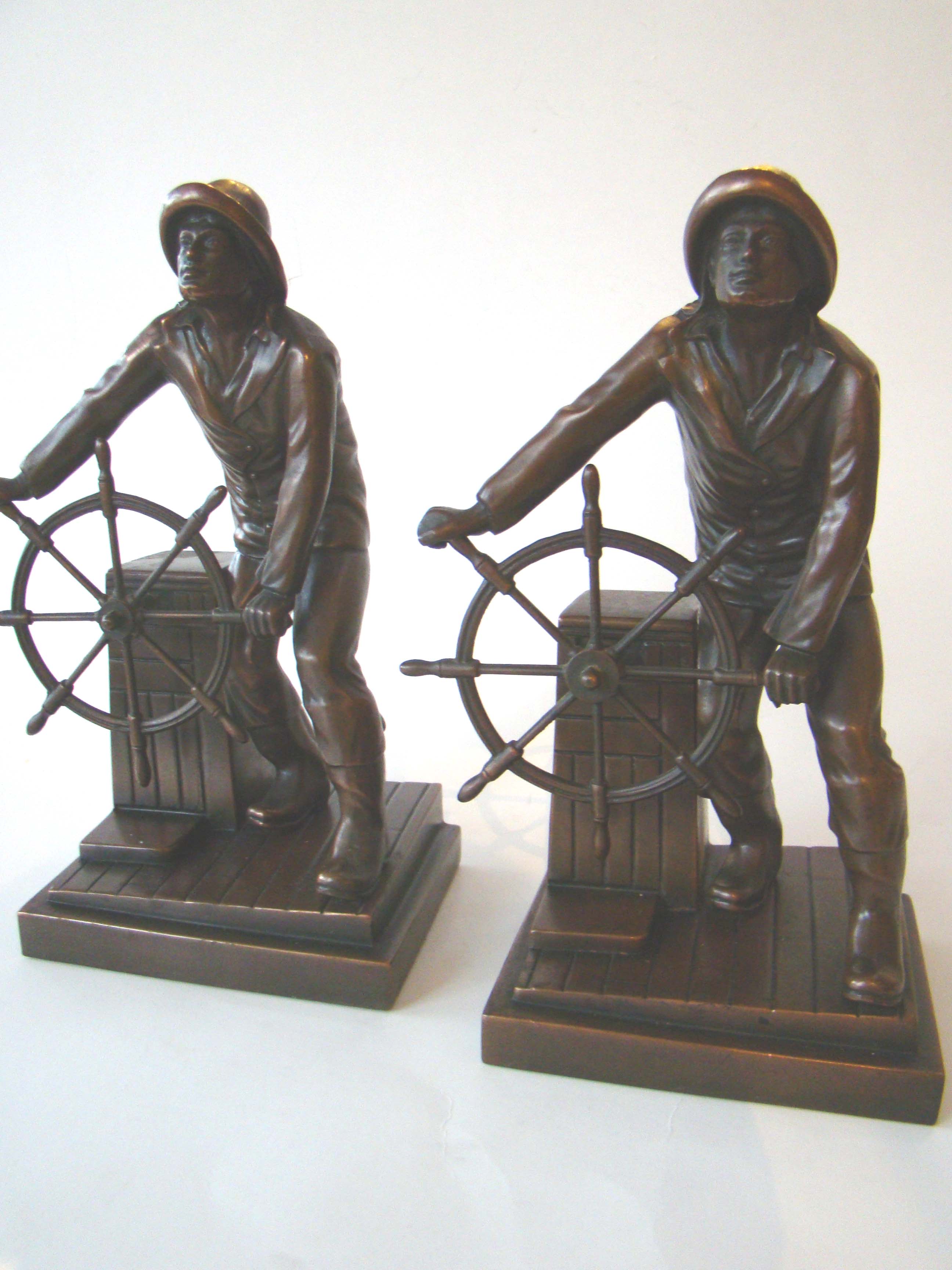 The finest pair of 'Gloucester fisherman' bookends circa 1930 that I have ever seen!! — image 3