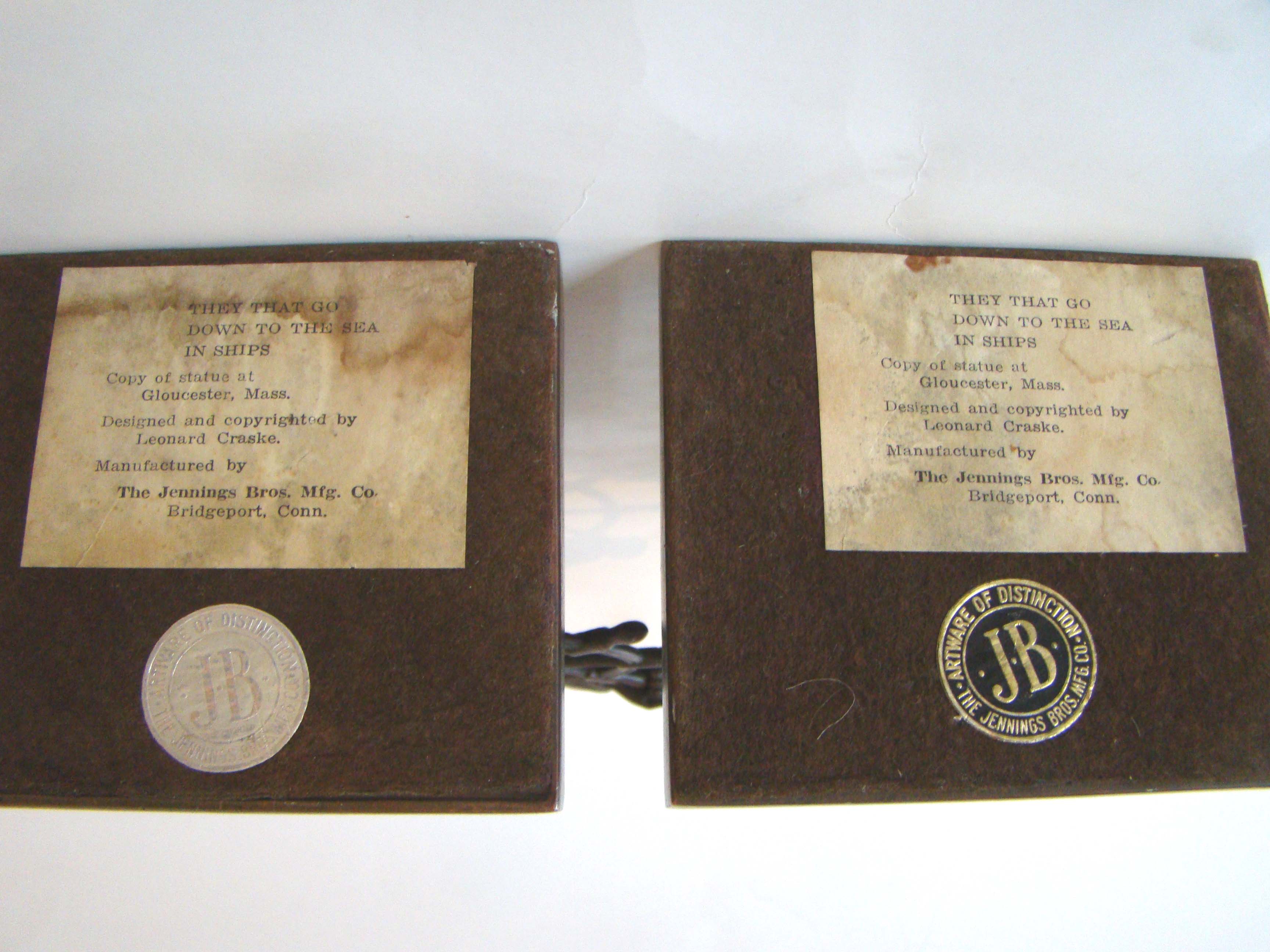 The finest pair of 'Gloucester fisherman' bookends circa 1930 that I have ever seen!! — image 4