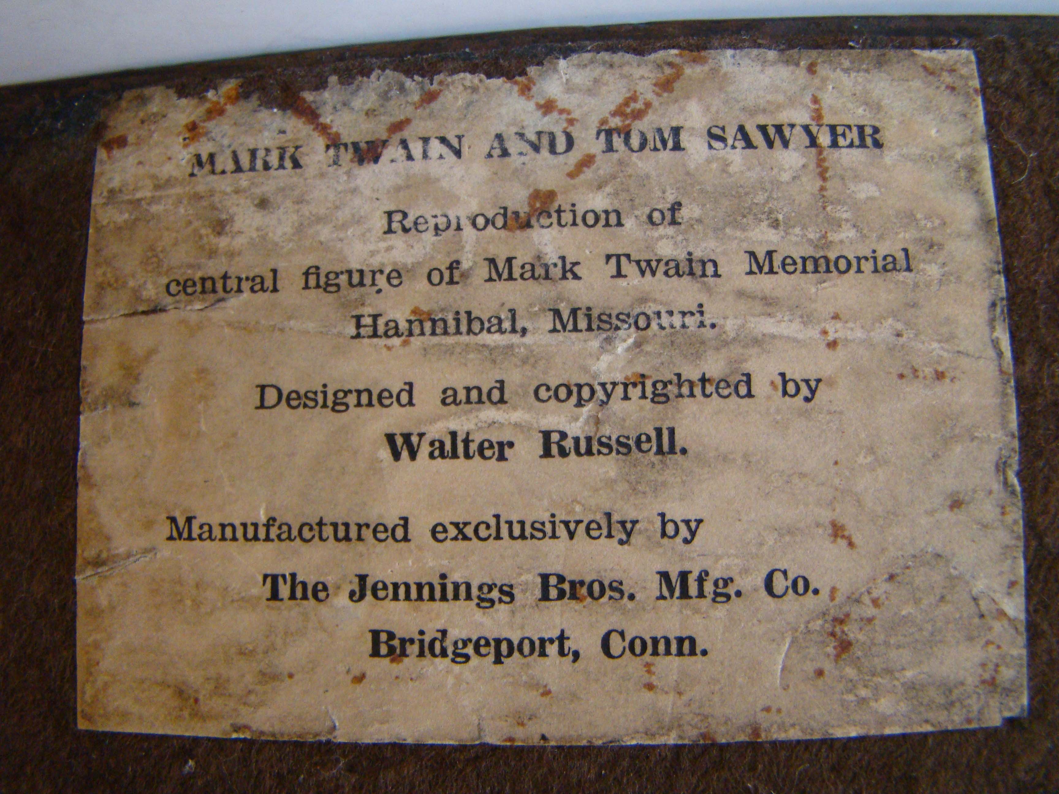 One of the most sought after and charming antique bookends ever made depicting Mark Twain and Tom Sawyer — image 4