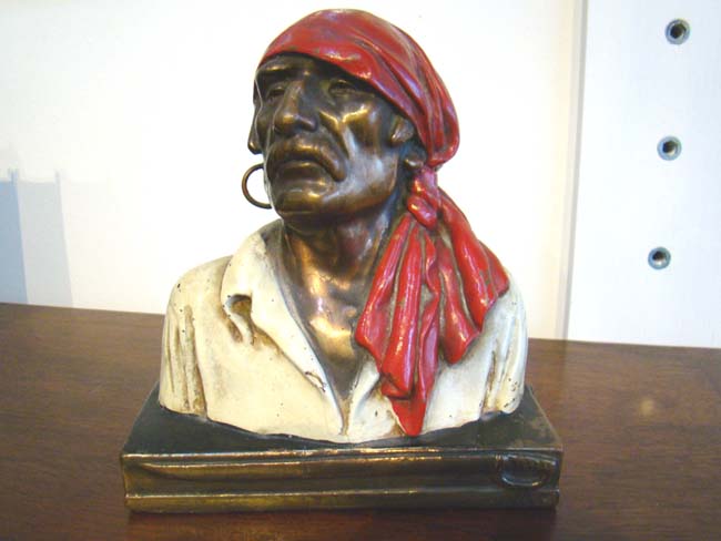 A nice pair of Pirate bookends by the Pompeian Bronze Company circa 1930-1940 — image 2