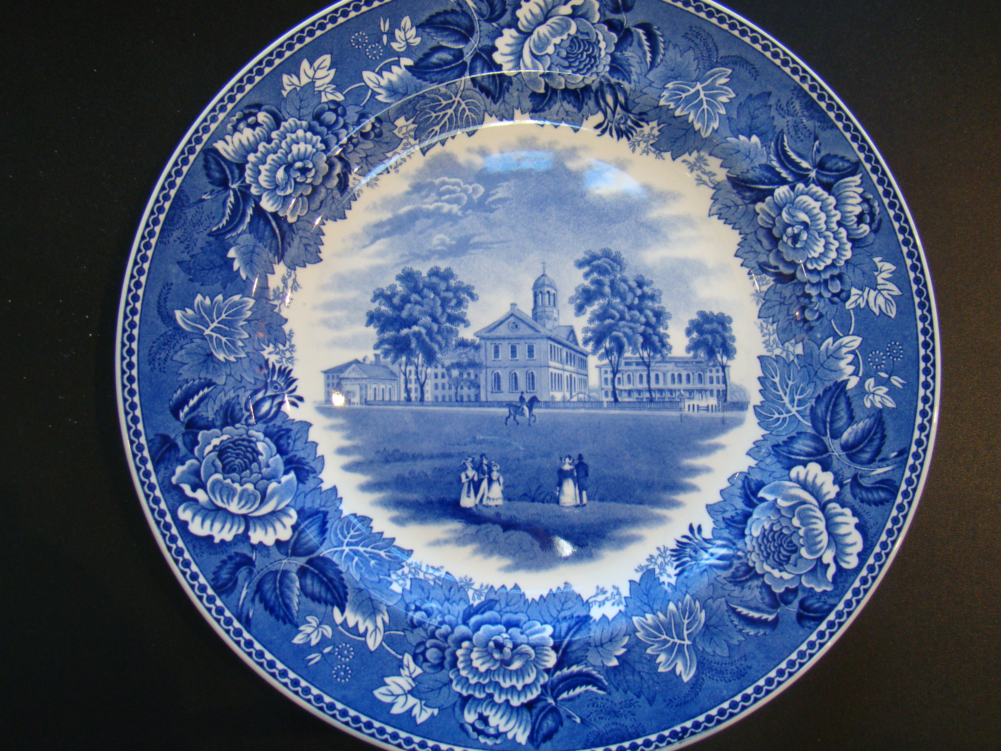 A group of six "Boston History" commemorative plates made by Wedgwood and commissioned by Shreve, Crump & Low of Boston circa 1932