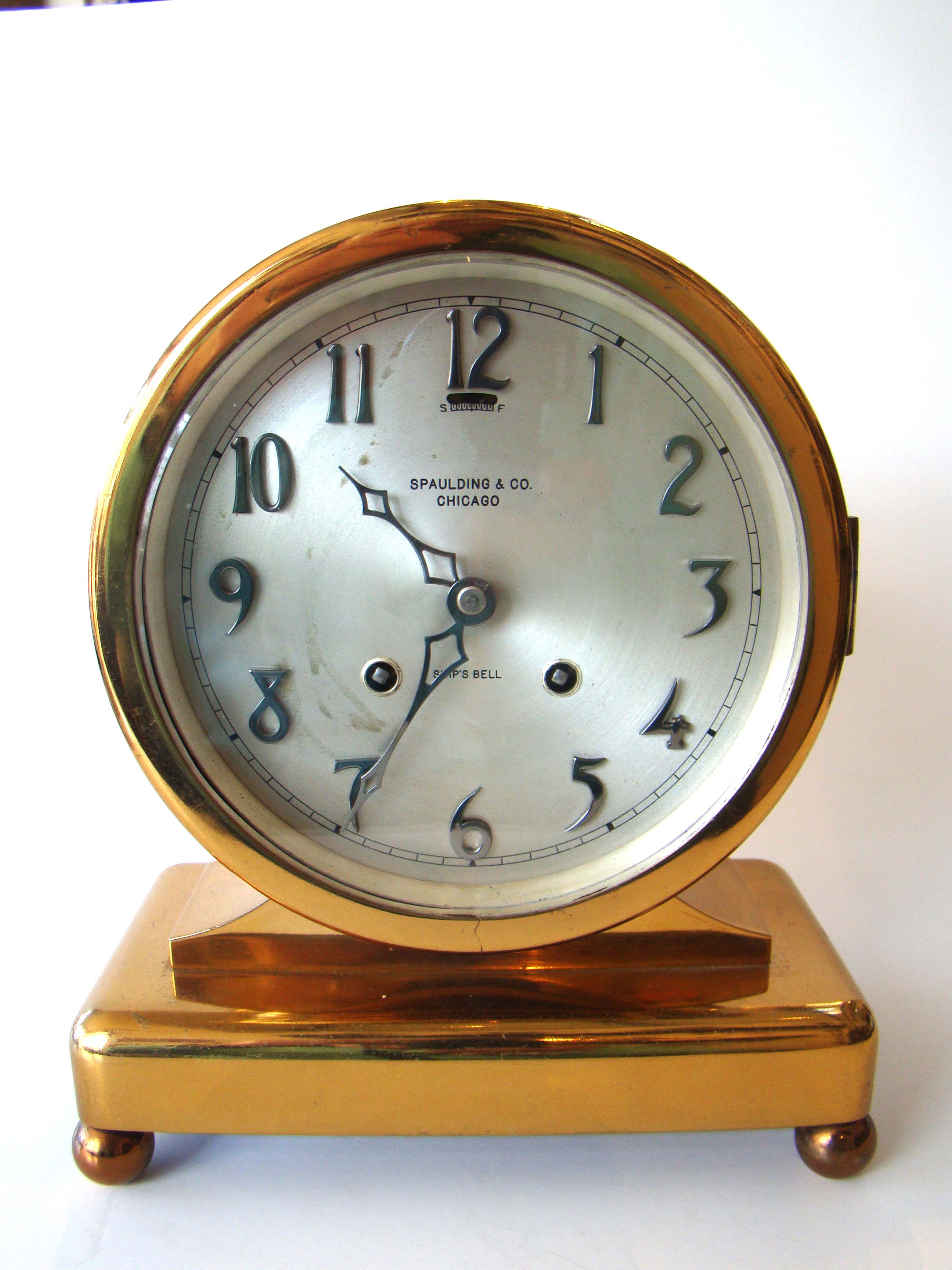 A fine vintage Chelsea Ship's Wheel clock circa 1922 with eight-day movement.