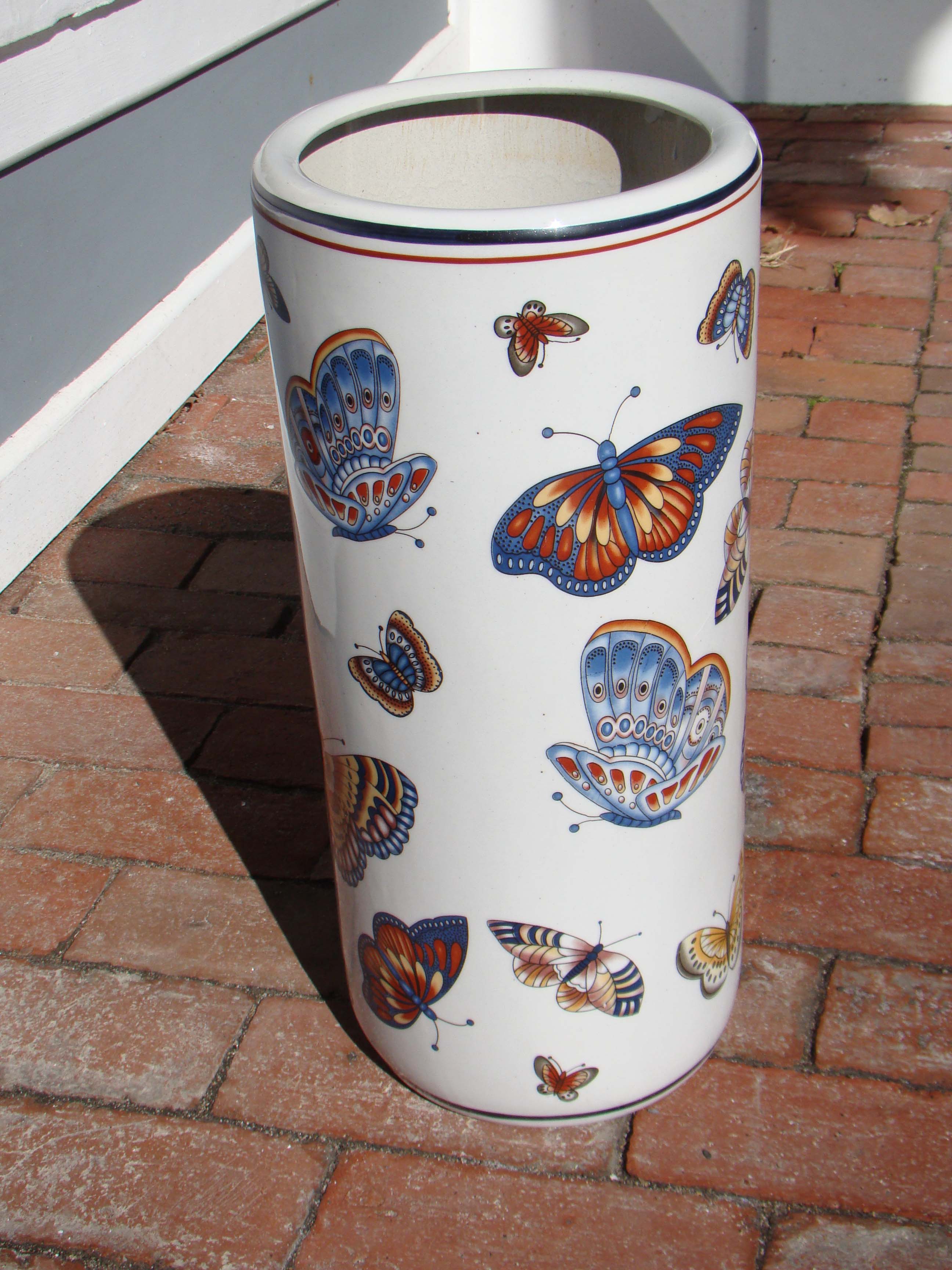 A charming "Butterfly" motif umbrella stand