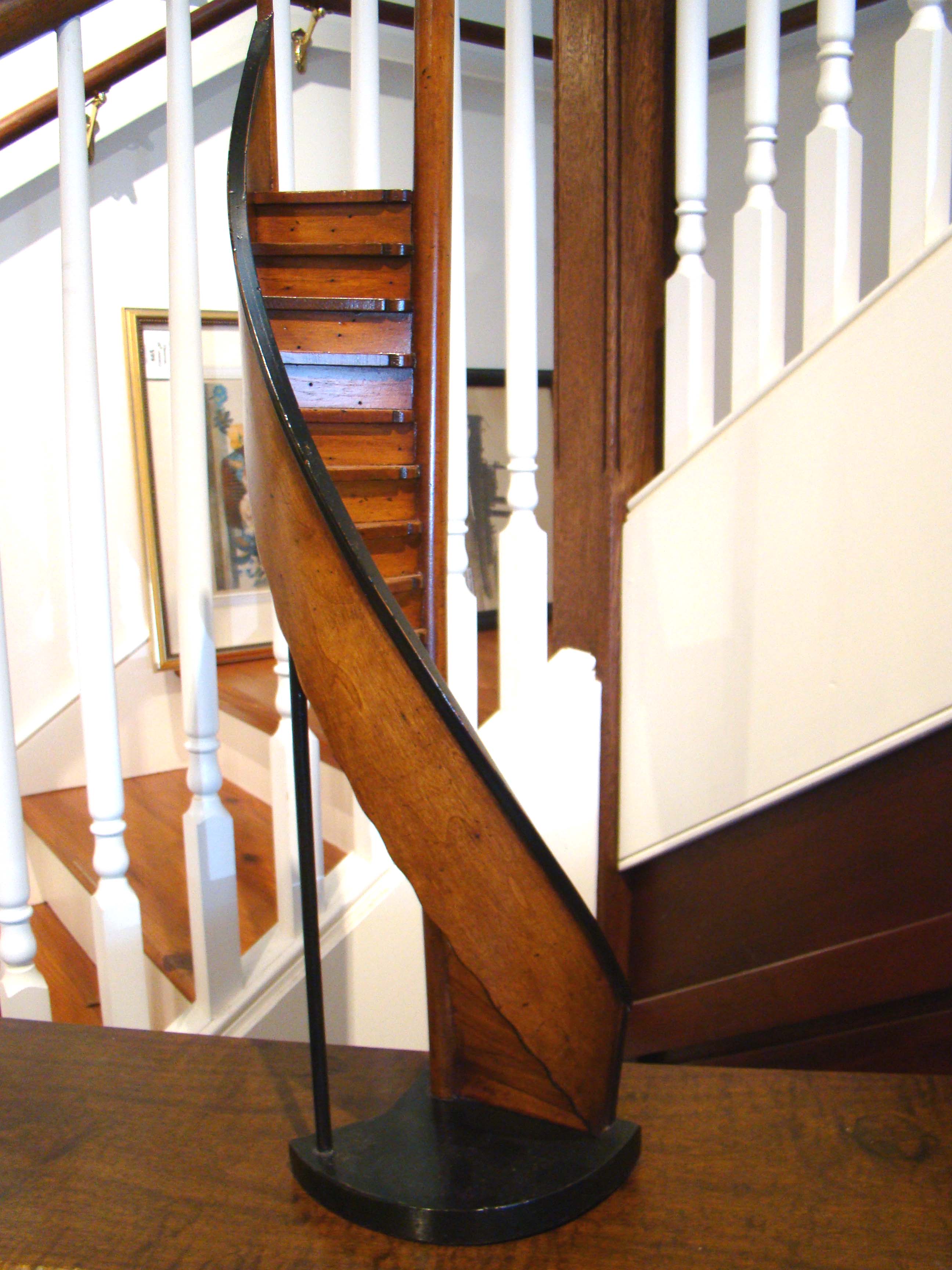 A wonderful mid-twentieth century model of a winding staircase — image 3