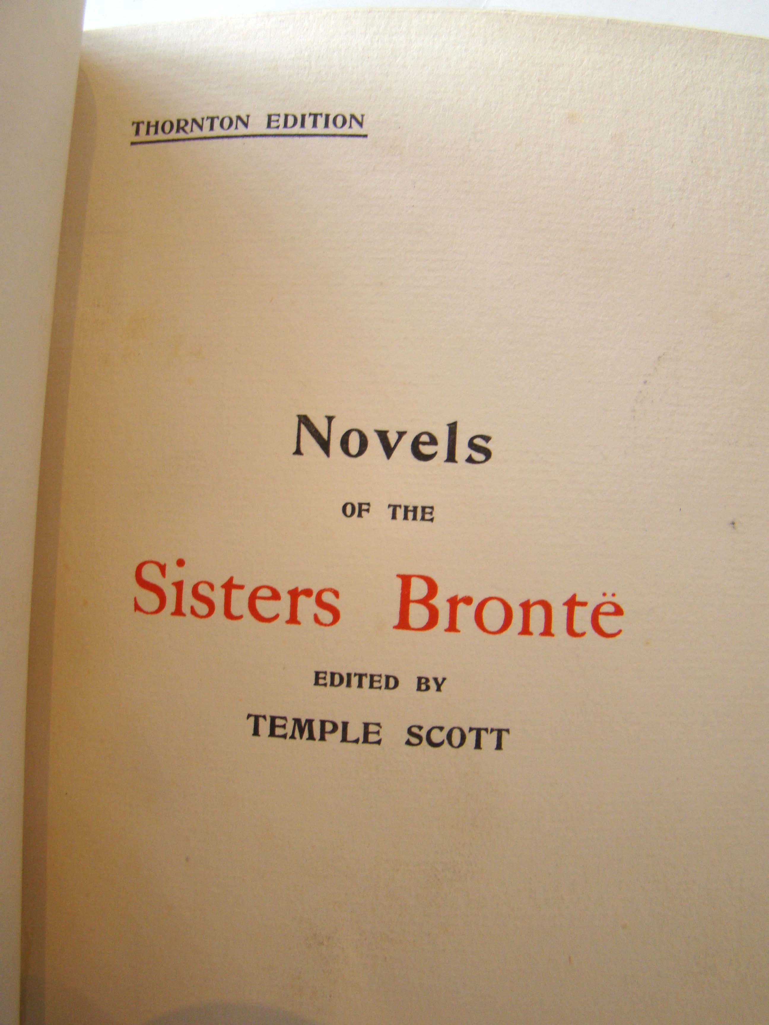 A fine and complete 12 volume set of "The Novels of the Bronte Sisters," Thornton Edition, published by John Grant of Edinburgh in 1911 and edited by Temple Scott — image 2
