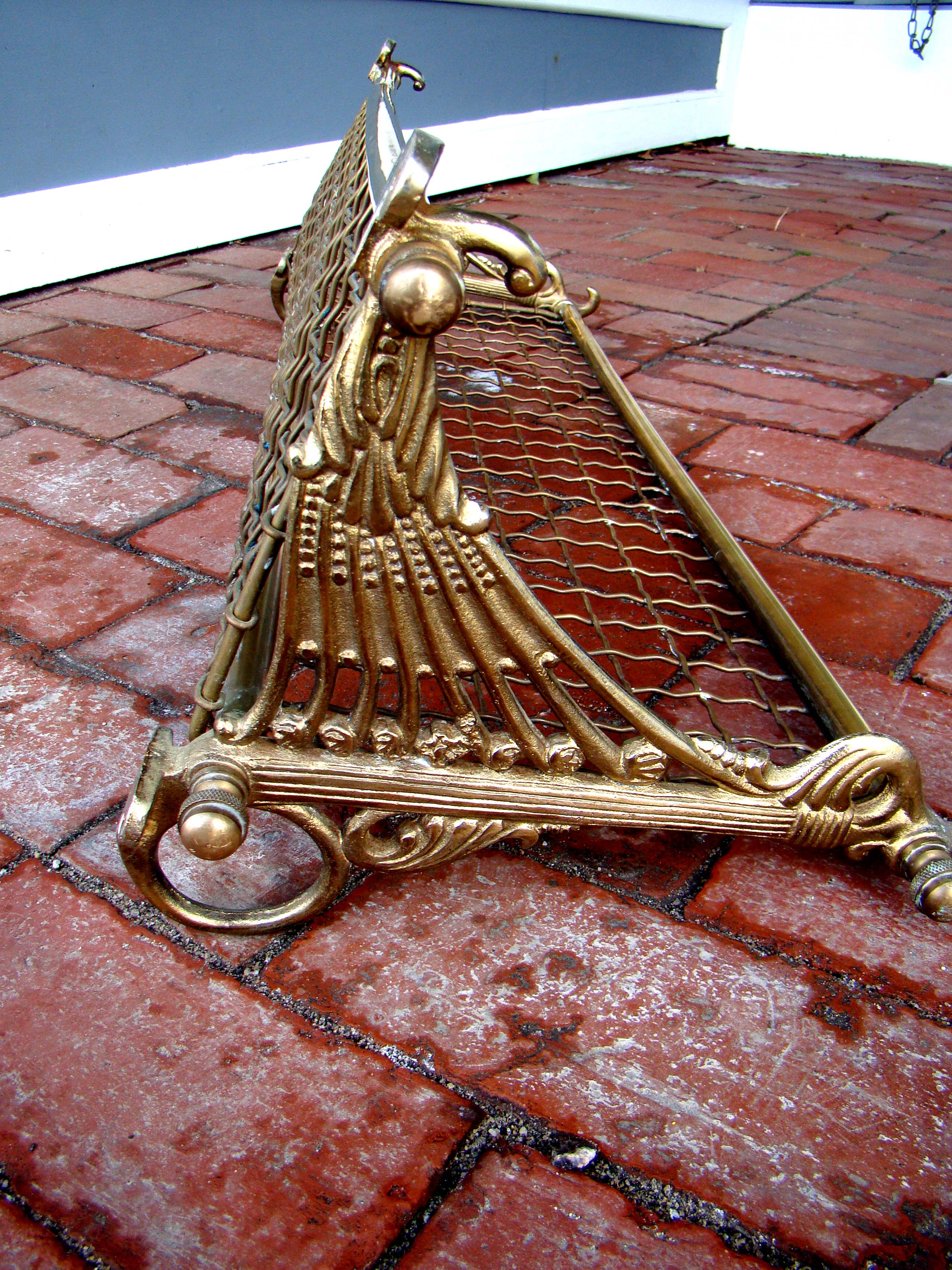An attractive vintage Art Nouveau period brass hat rack used in a railroad car circa 1890 — image 2