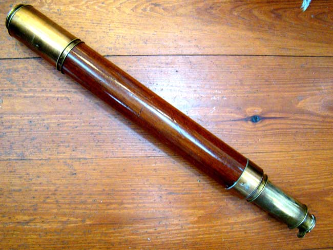A fine antique single-draw Captain's spyglass made by Spencer & Co., London, circa 1840