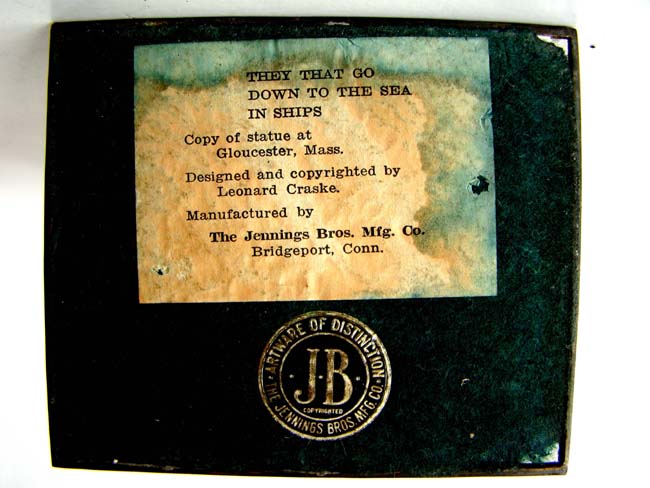 A fine single bookend depicting the statue of the Gloucester Fisherman circa 1928 — image 3