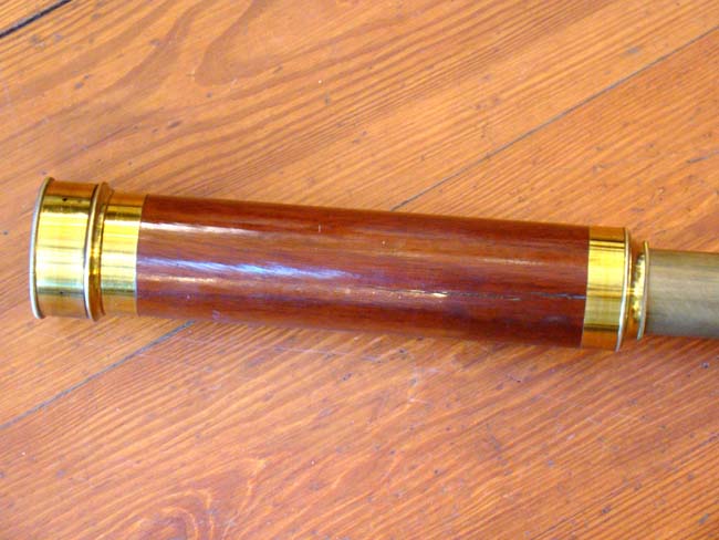 An exceptionally fine four-draw spyglass with mahogany barrel circa 1850 — image 3