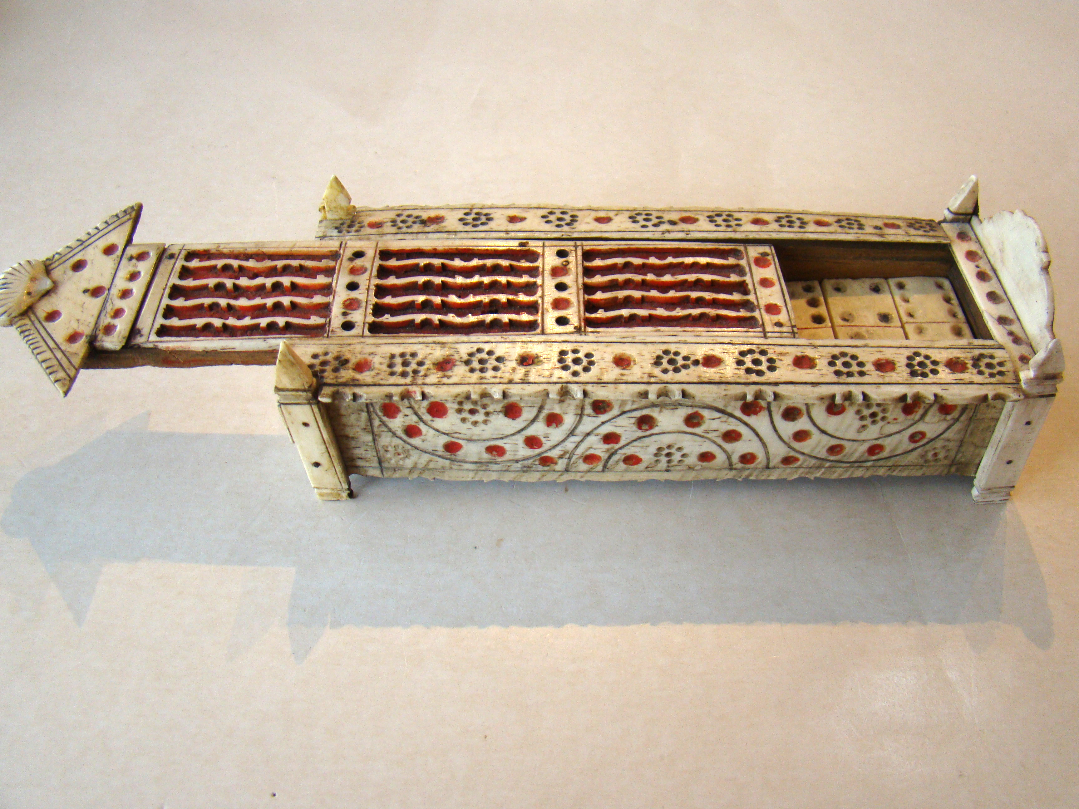 A fabulous NAPOLEONIC period PRISONER-OF-WAR polycrome games box circa 1810