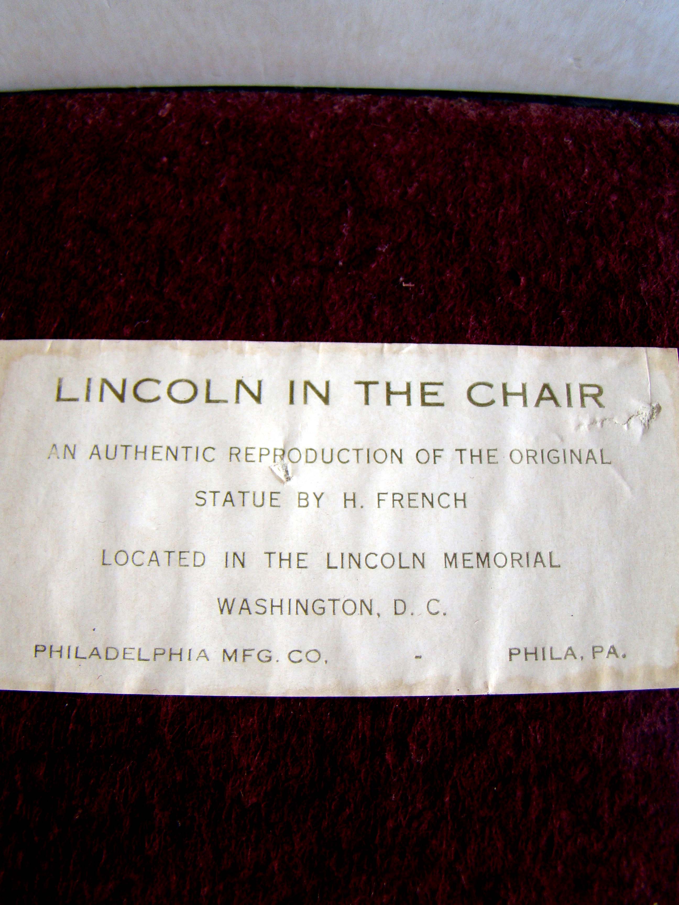 A fine single "Lincoln in the chair" bookend by the Philadelphia Mfg. Co. circa 1960 — image 3