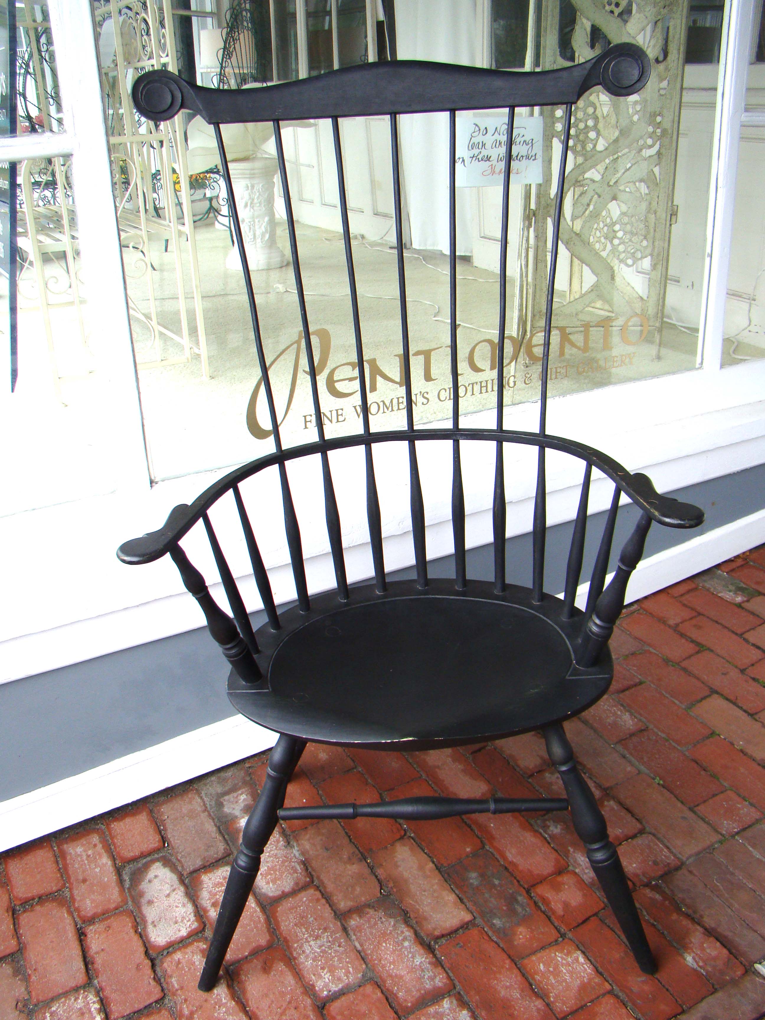 An 18th century 'style' comb back armchair signed by the maker and dated 1992 — image 3