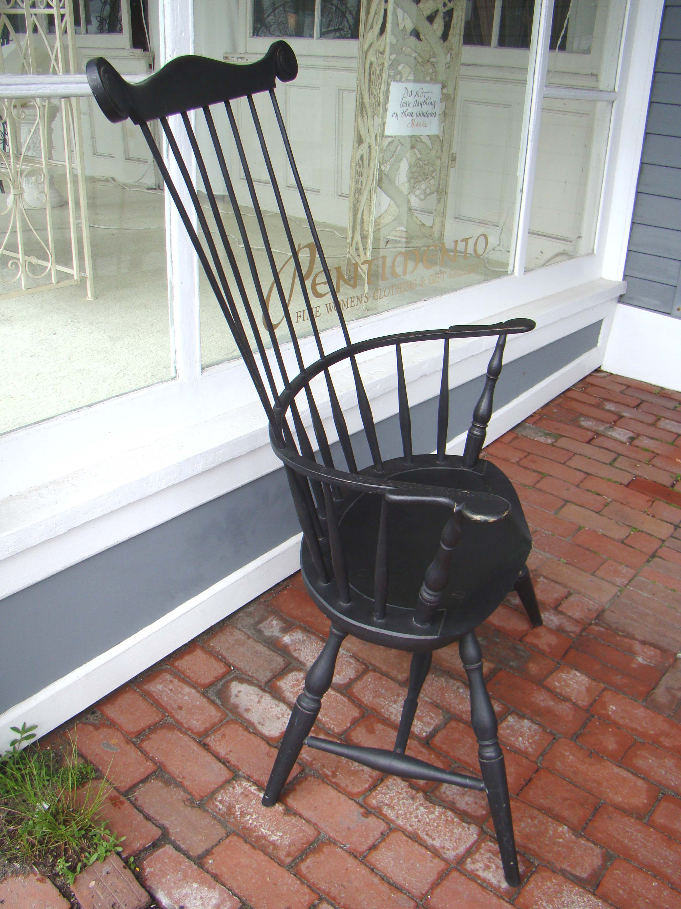 An 18th century 'style' comb back armchair signed by the maker and dated 1992 — image 2