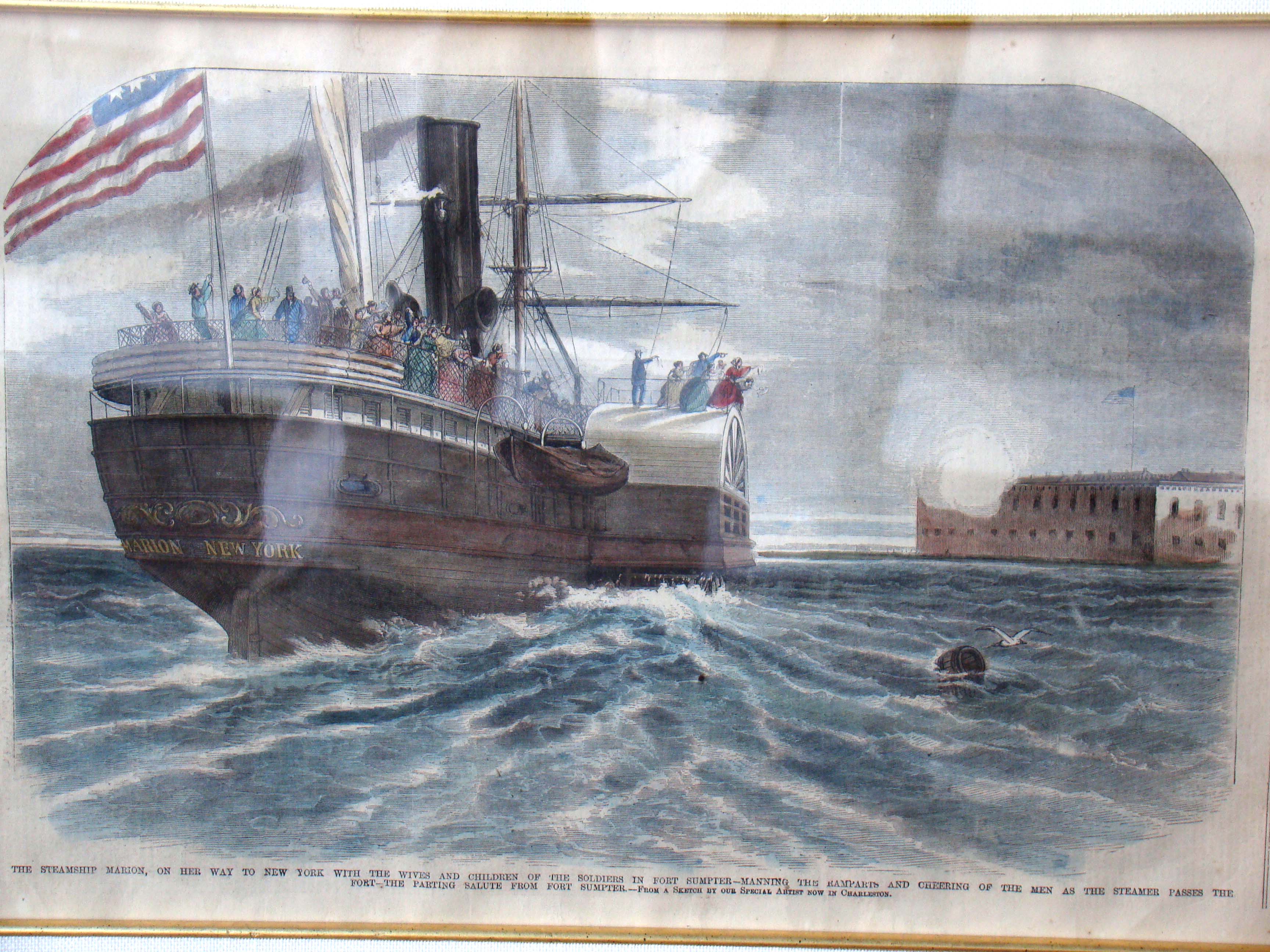 A page from Frank Leslie's Illustrated Newspaper dated Feb. 23, 1861 featuring Fort Sumpter