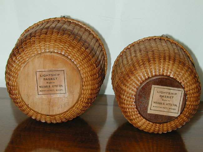 An Outstanding Nest of Two Nantucket Lightship Baskets By William Appleton Circa 1890 — image 2