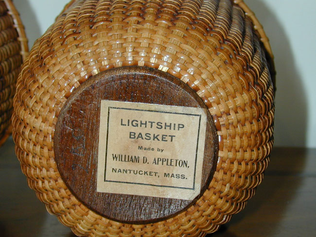 An Outstanding Nest of Two Nantucket Lightship Baskets By William Appleton Circa 1890 — image 5