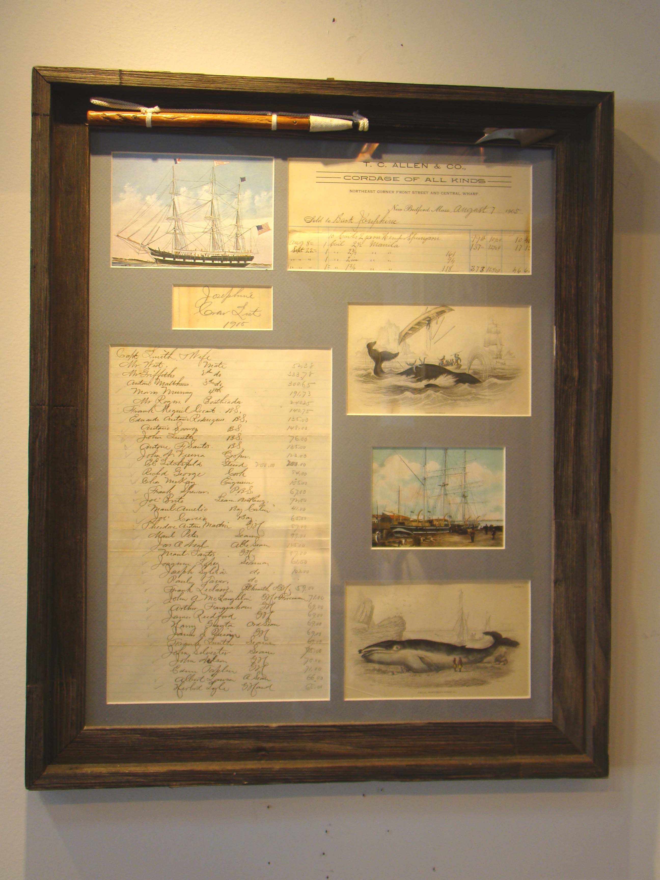 An attractive collection of historic ephemera relating to the whaling ship Josephine of New Bedford — image 2